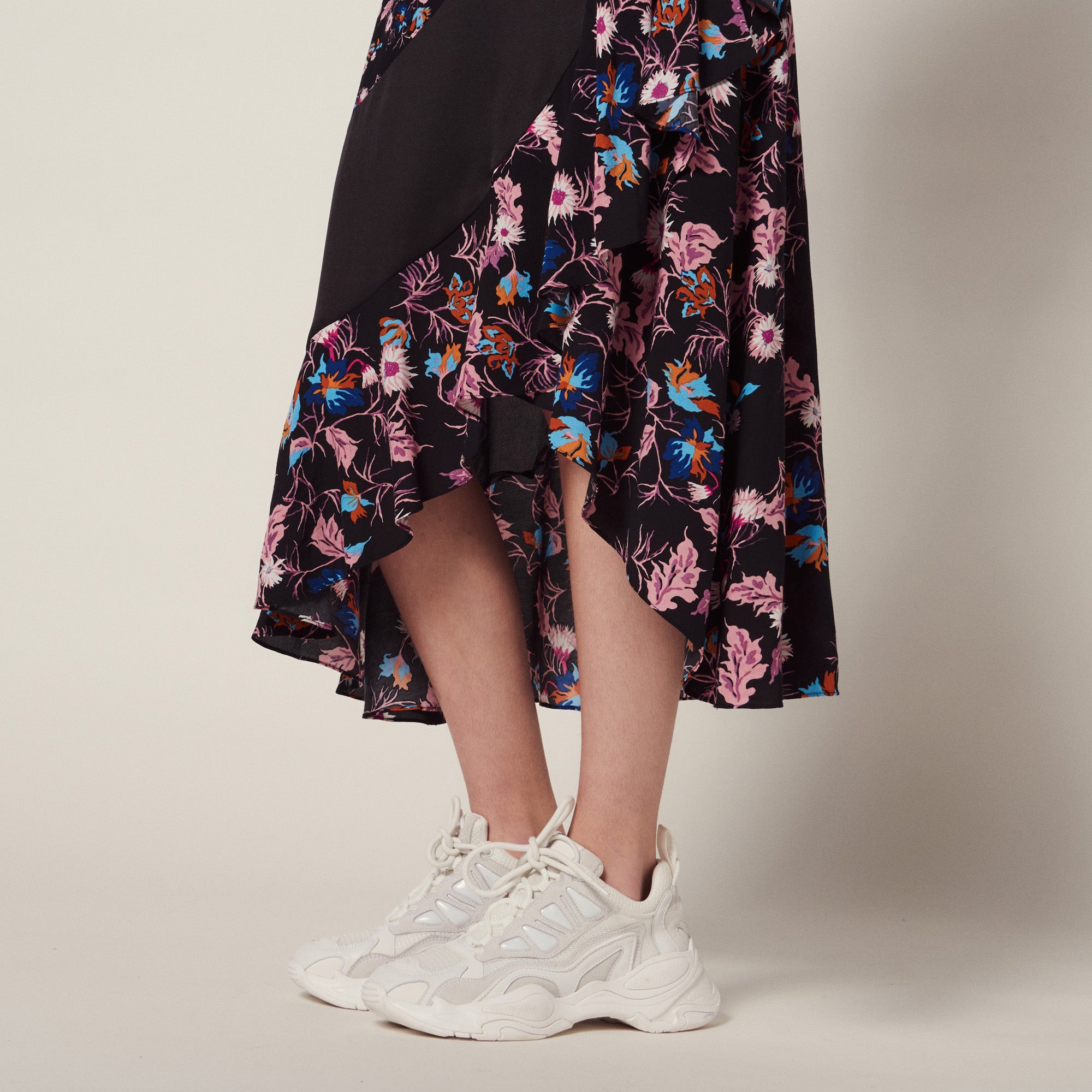 Jupe longue fluide imprimée Sandro seconde main