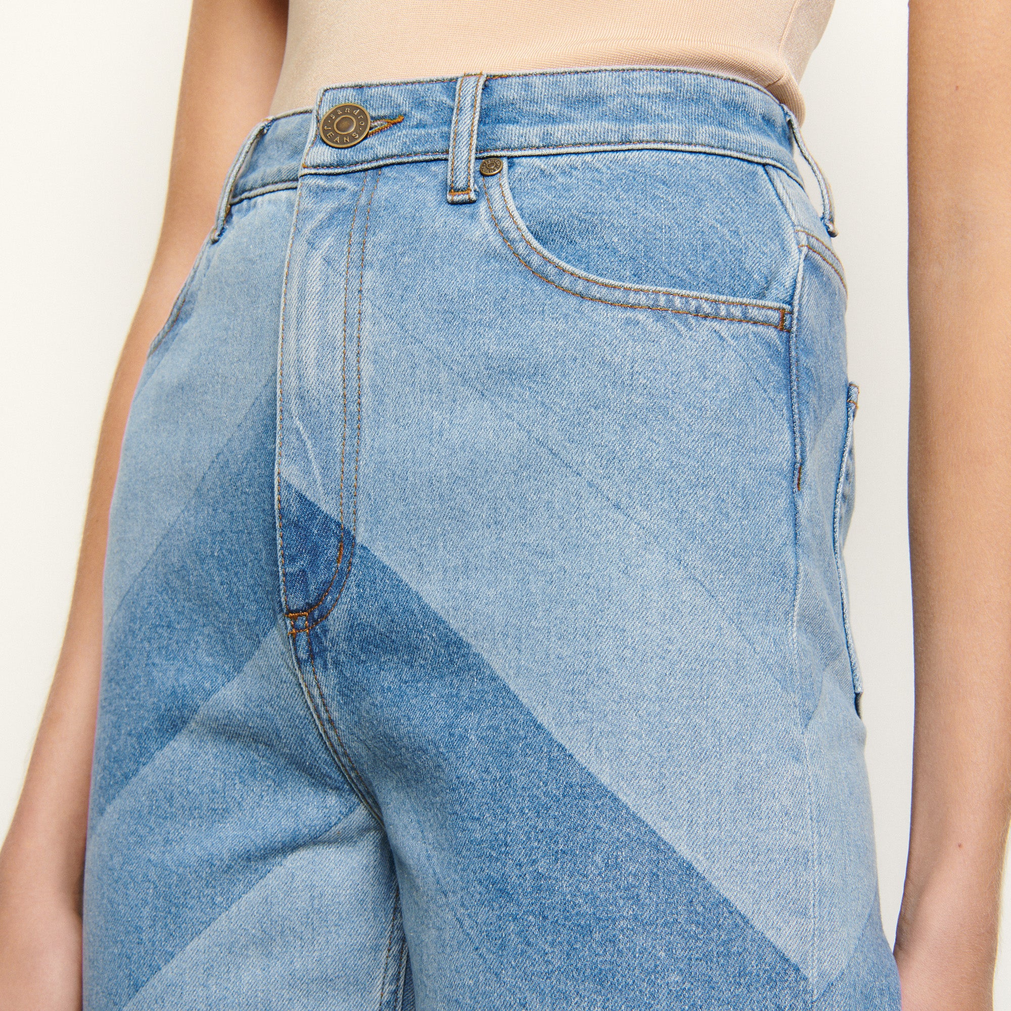 Jean à rayures diagonales Sandro seconde main