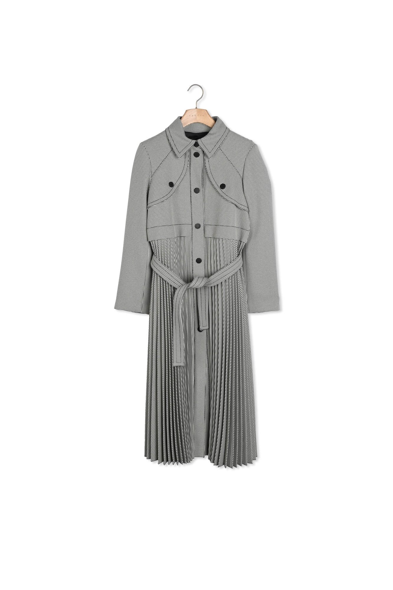 Trench pied-de-poule Sandro seconde main