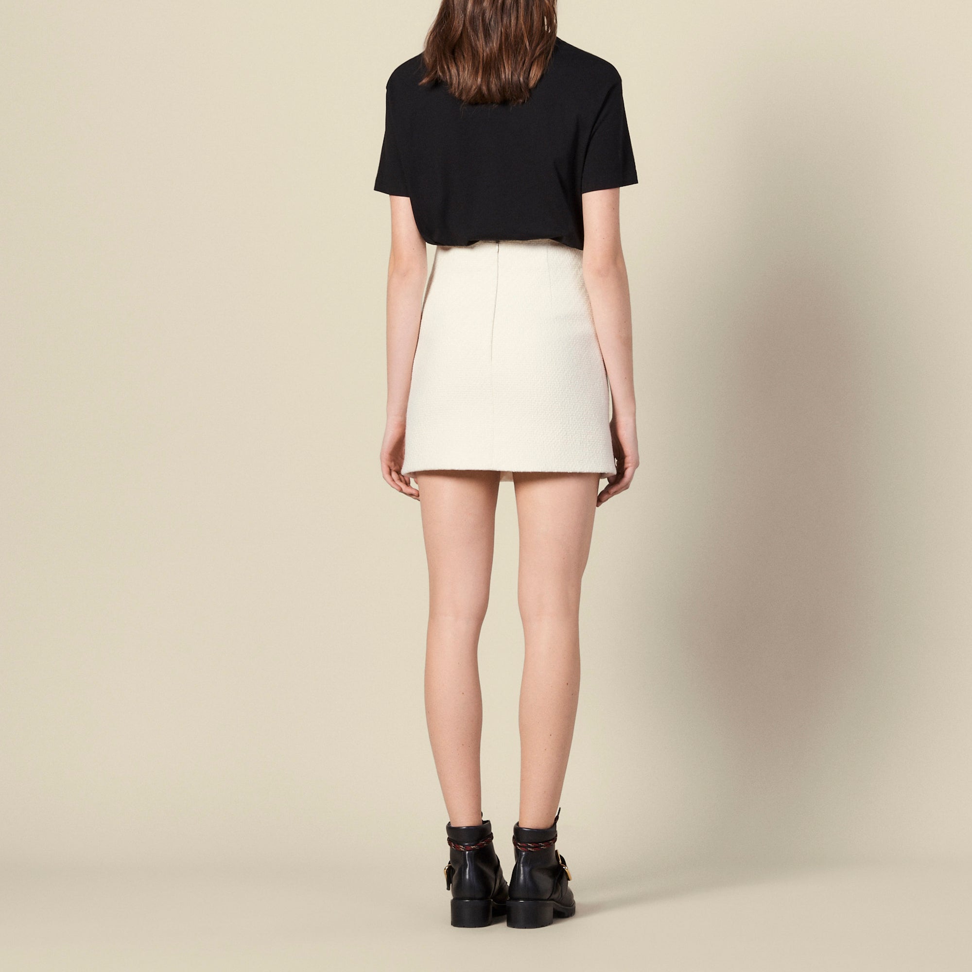 Jupe courte en tweed Sandro seconde main