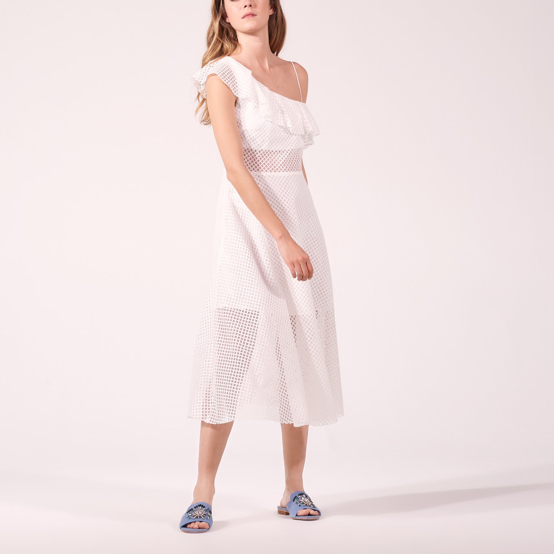 Robe asymétrique matière texturée Sandro seconde main