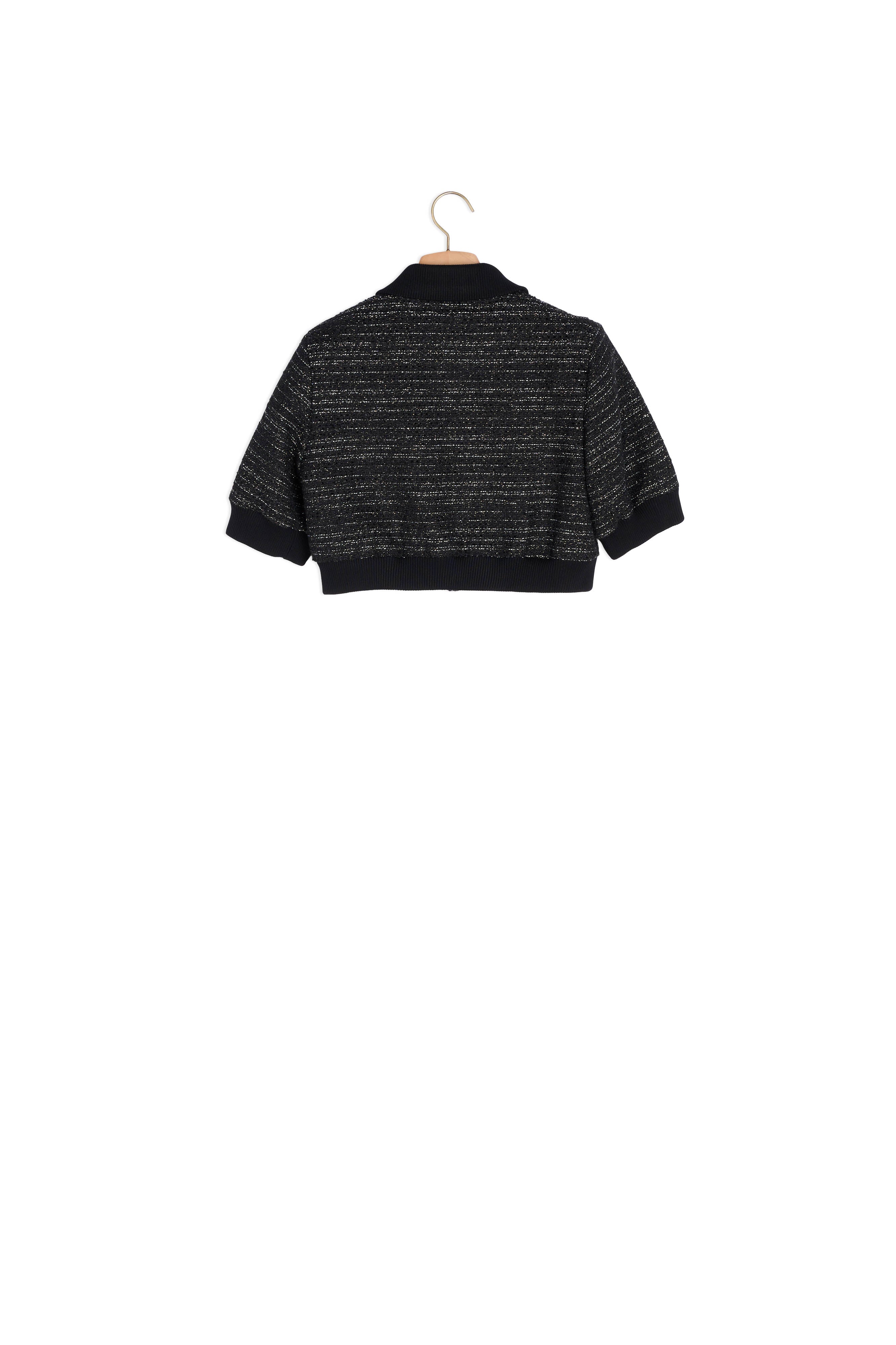 Veste courte en tweed manches courtes Sandro seconde main