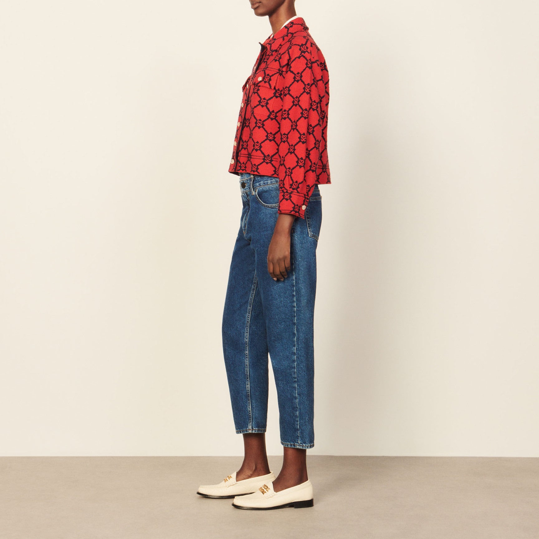 Cardi-coat en jacquard Sandro seconde main