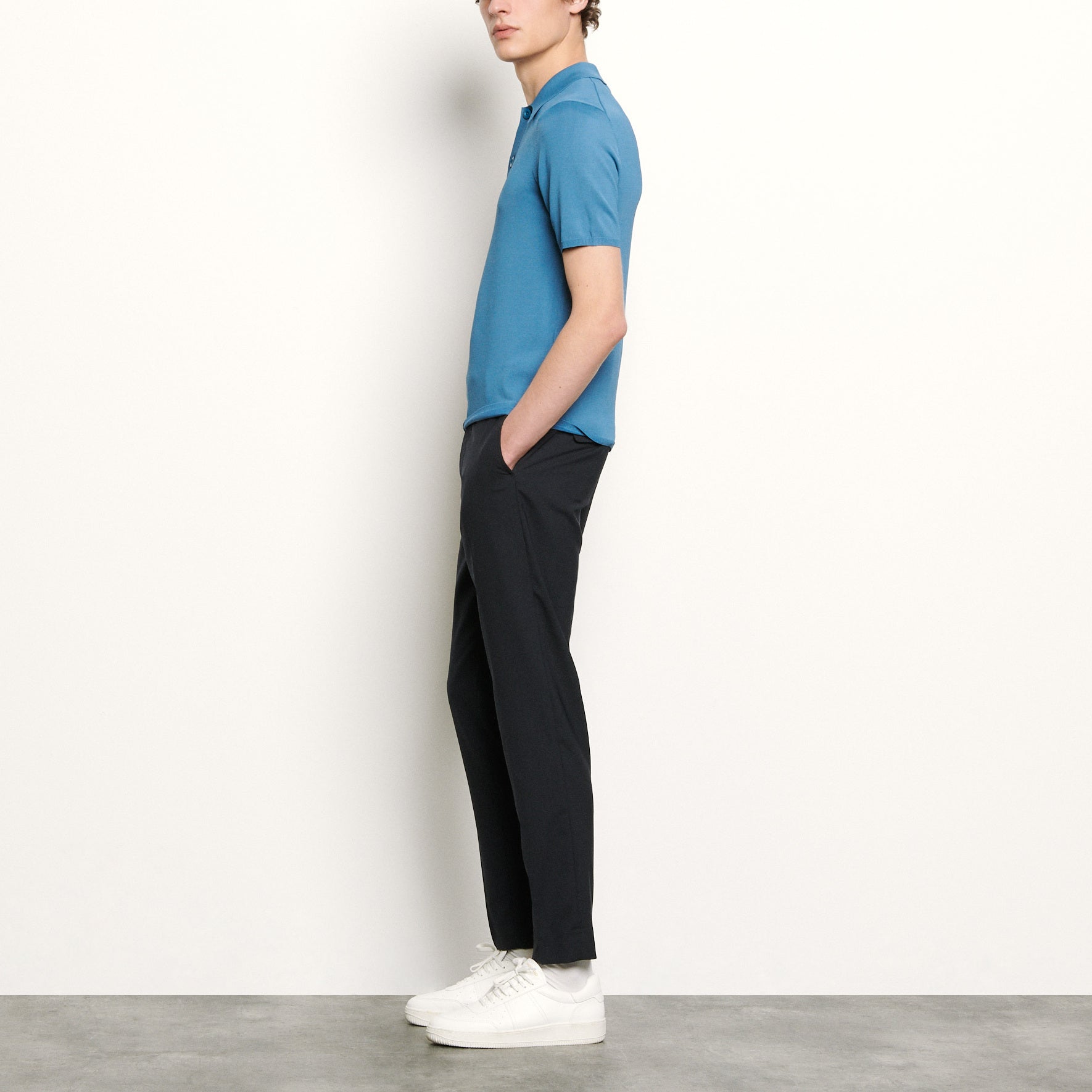 Polo en Maille fine manches courtes Sandro seconde main