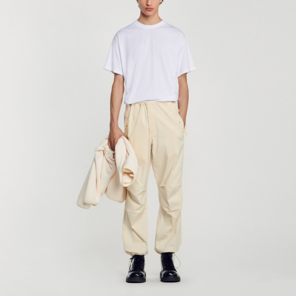 T-shirt logo rubber Sandro seconde main