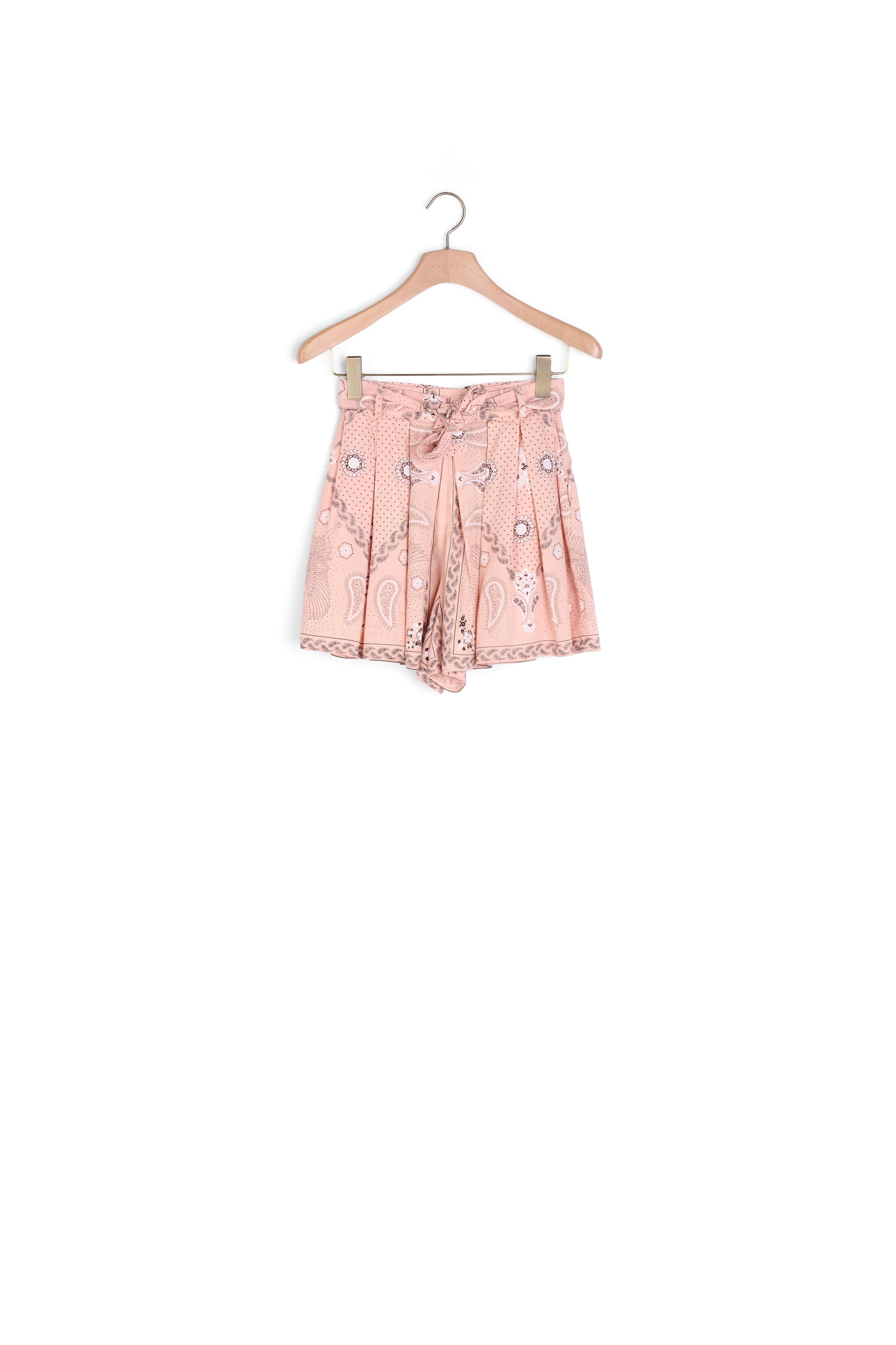 Short imprimé en lin et coton Sandro seconde main