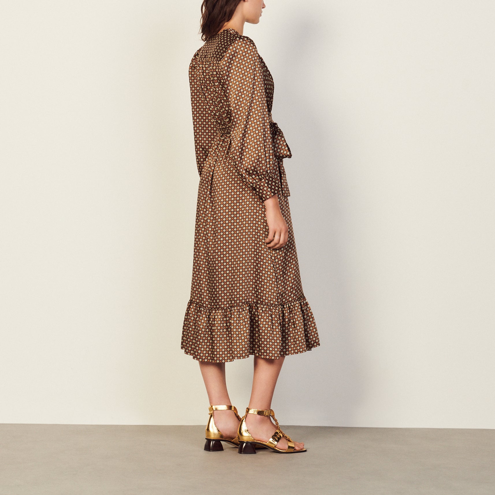 Robe Marron / Noir Sandro seconde main