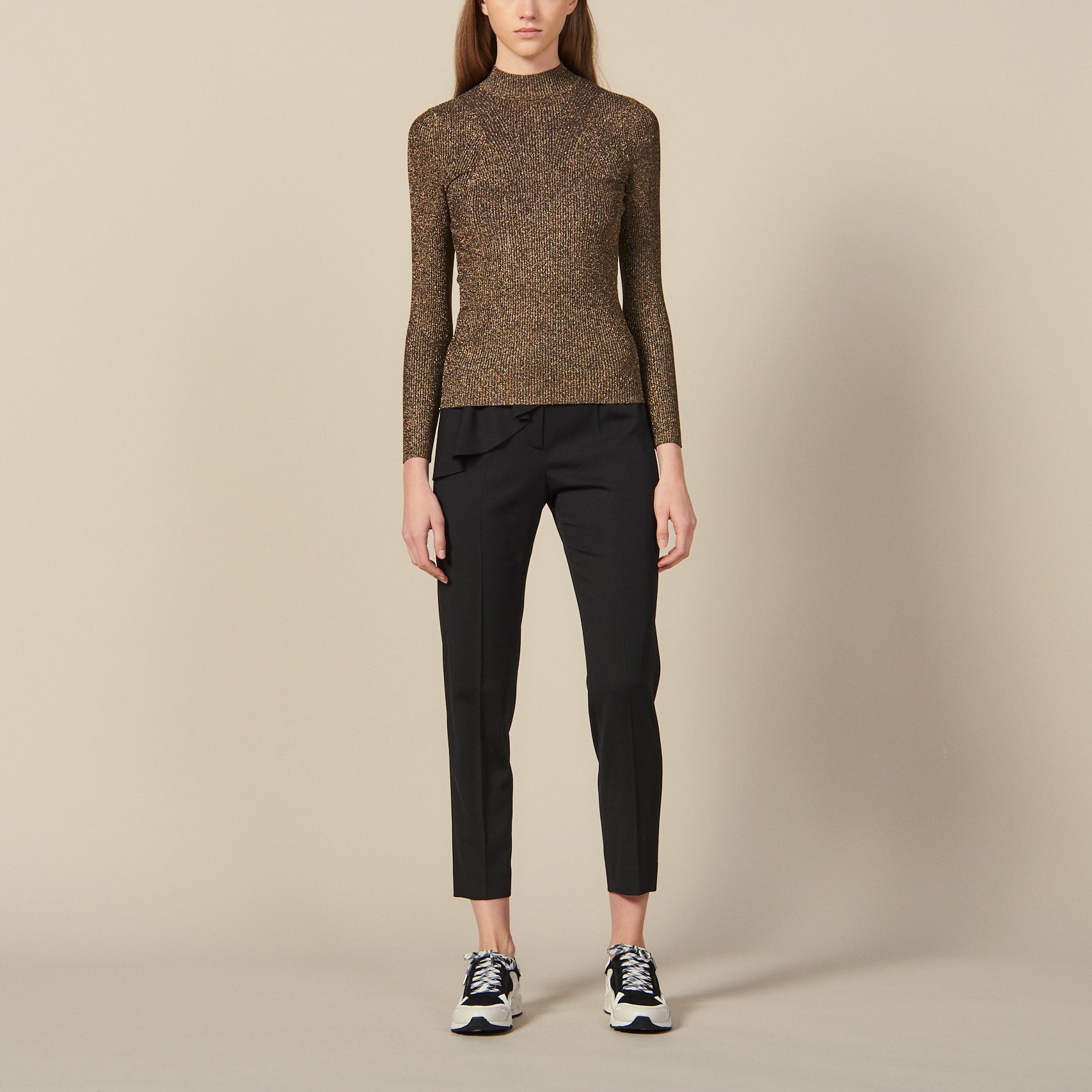 Pull en Maille lurex côtelé Sandro seconde main