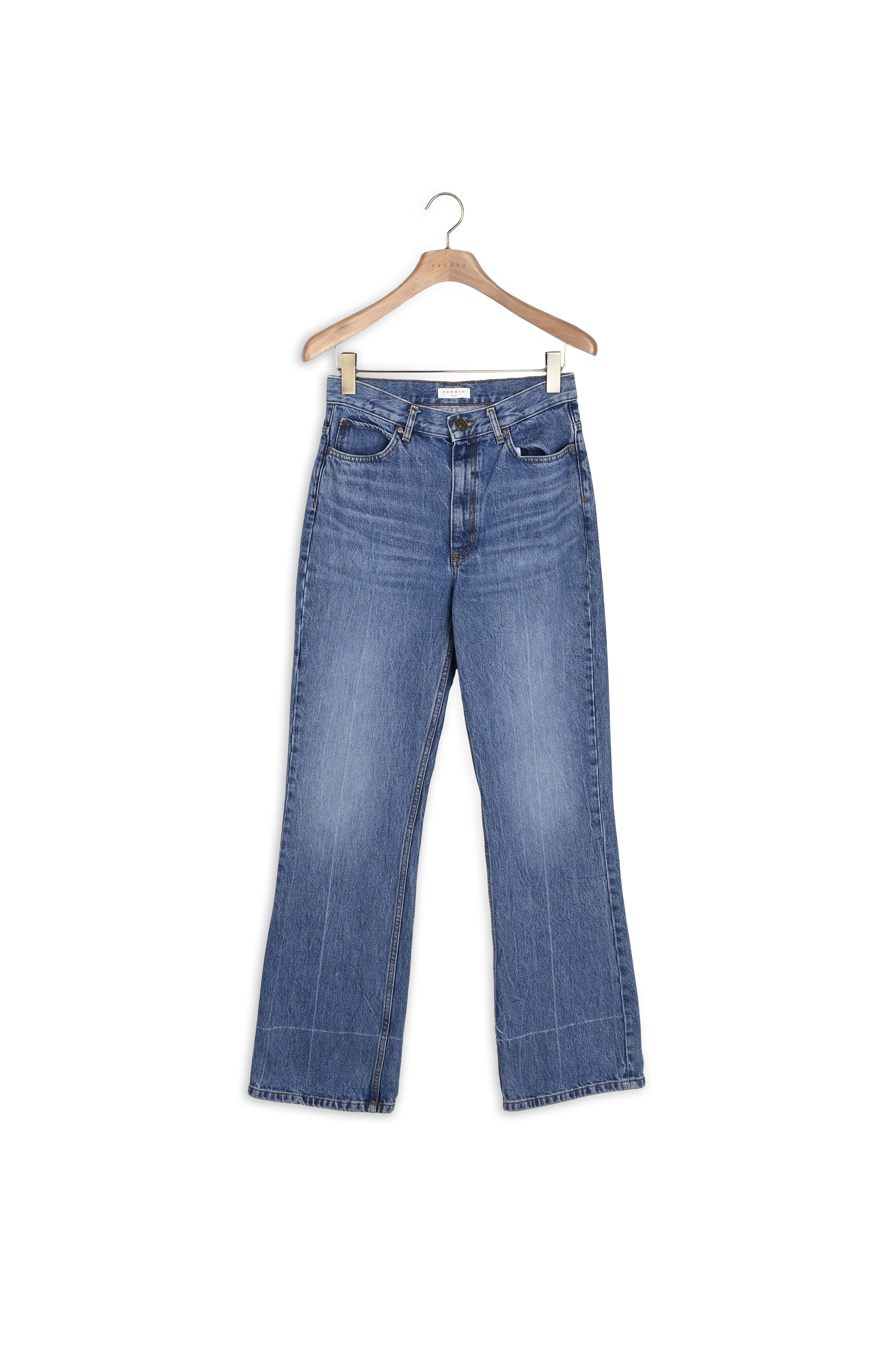 Jean délavé en coton biologique Sandro seconde main