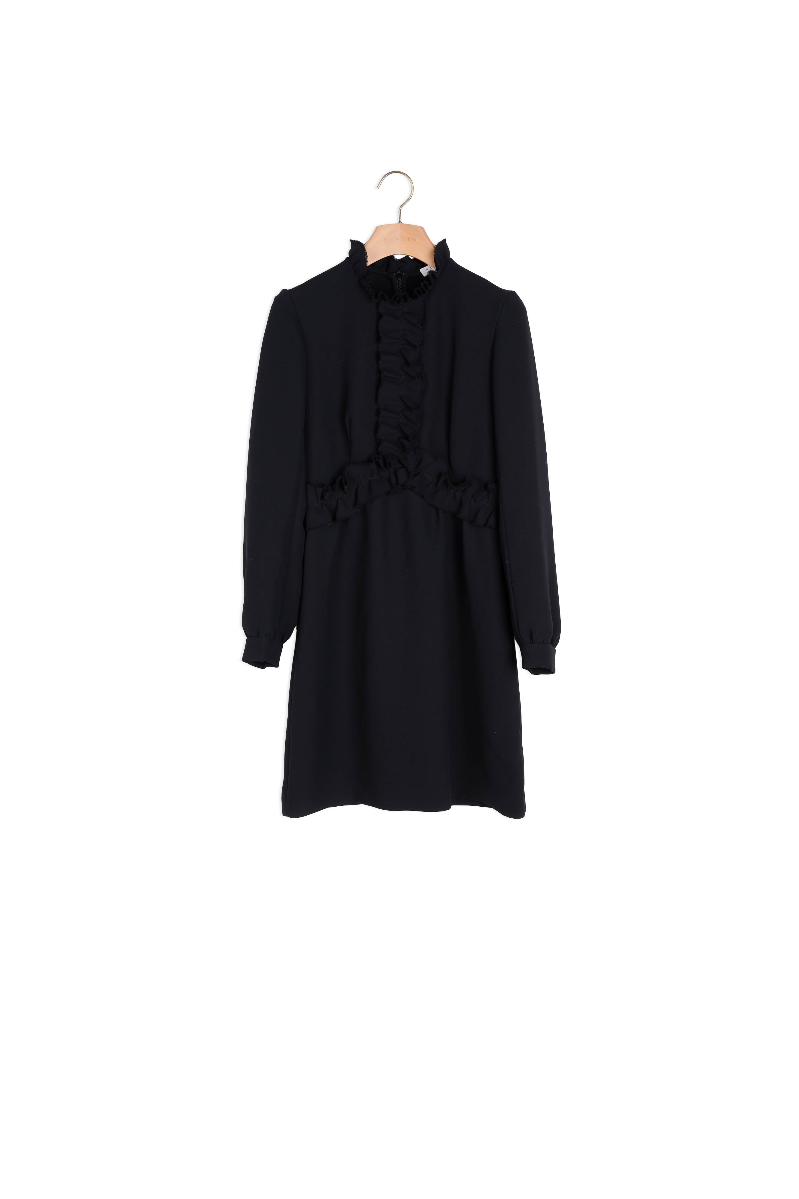 Robe à manches avec détails de fronces Sandro seconde main