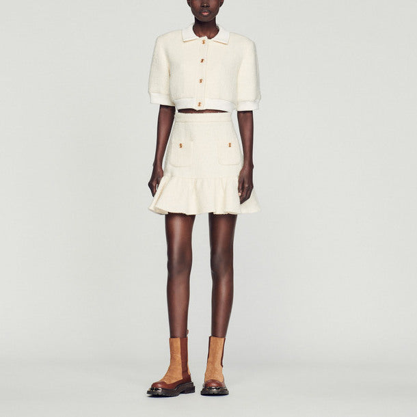 Jupe Ecru Sandro seconde main