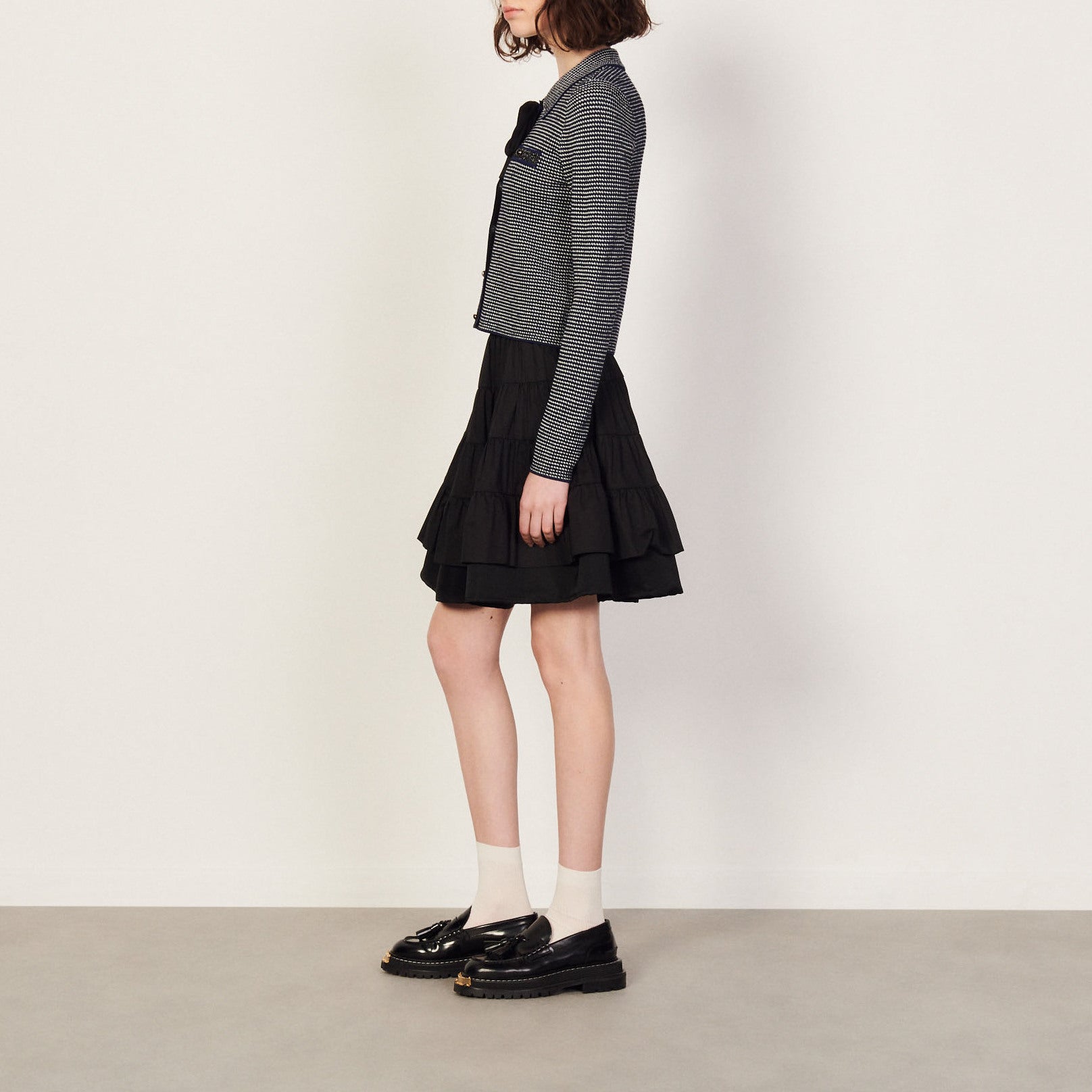 Cardigan court en Maille fantaisie Sandro seconde main
