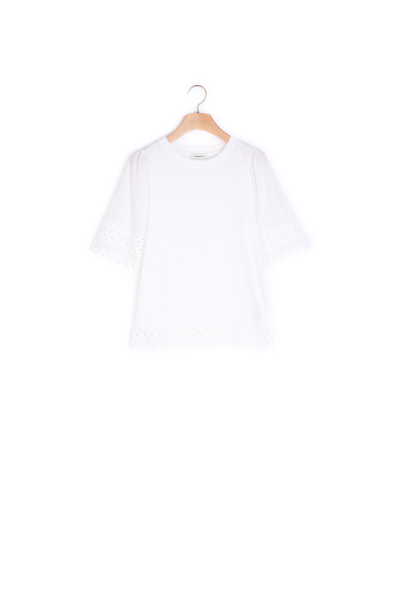 T-shirt avec galon en dentelle Sandro seconde main
