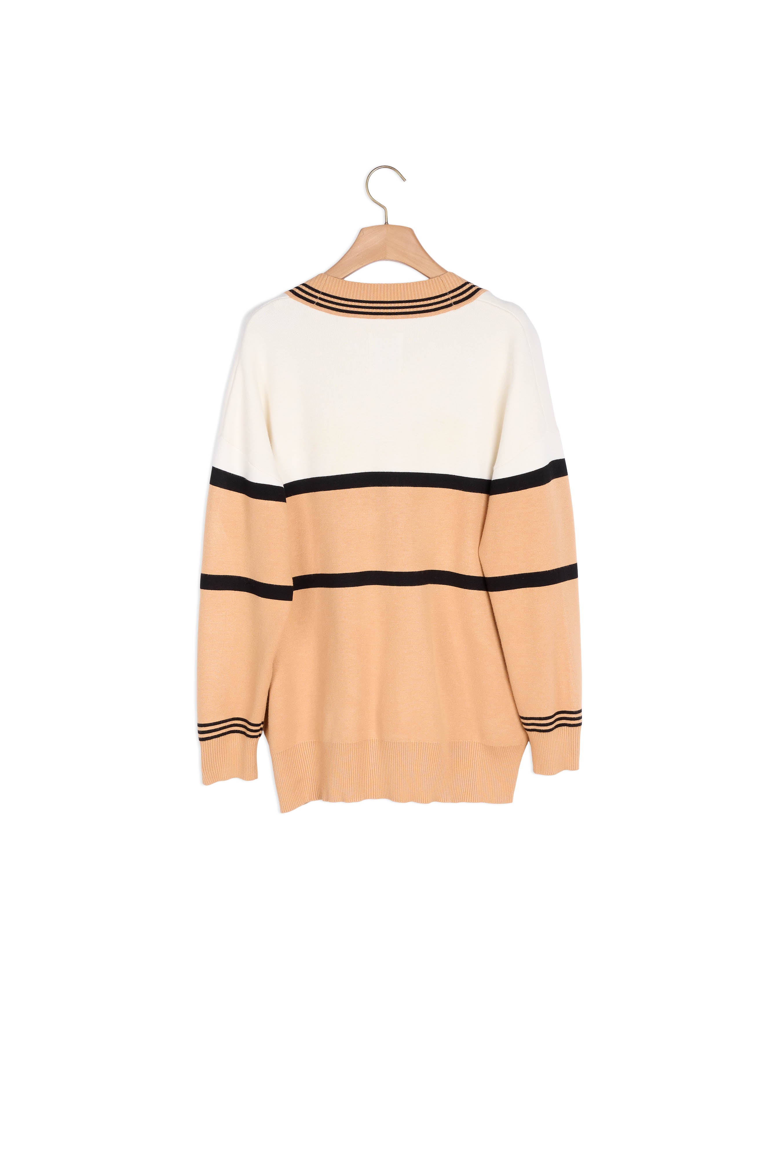 Cardigan oversize bicolore Sandro seconde main