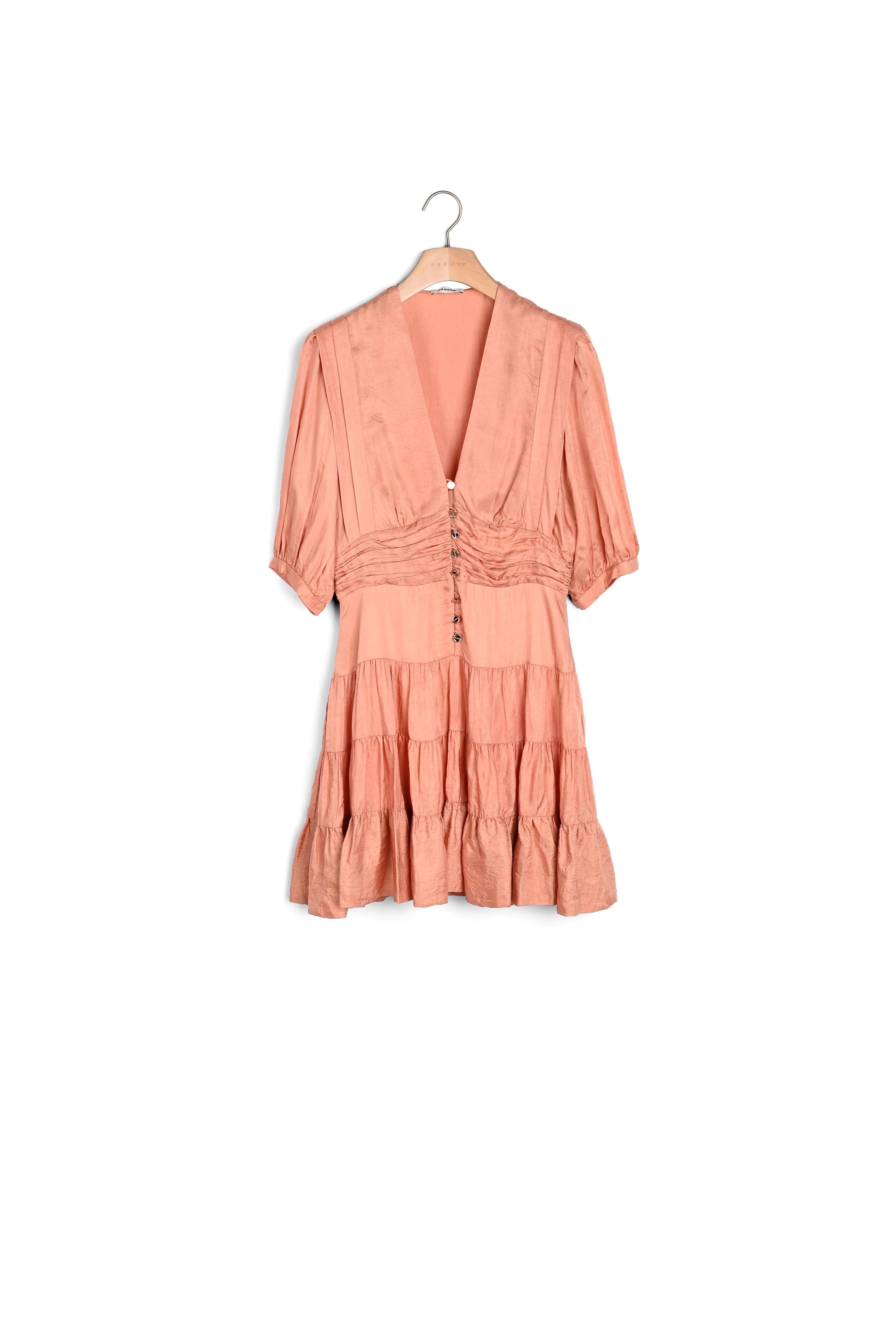 Robe volantée à manches courtes Sandro seconde main