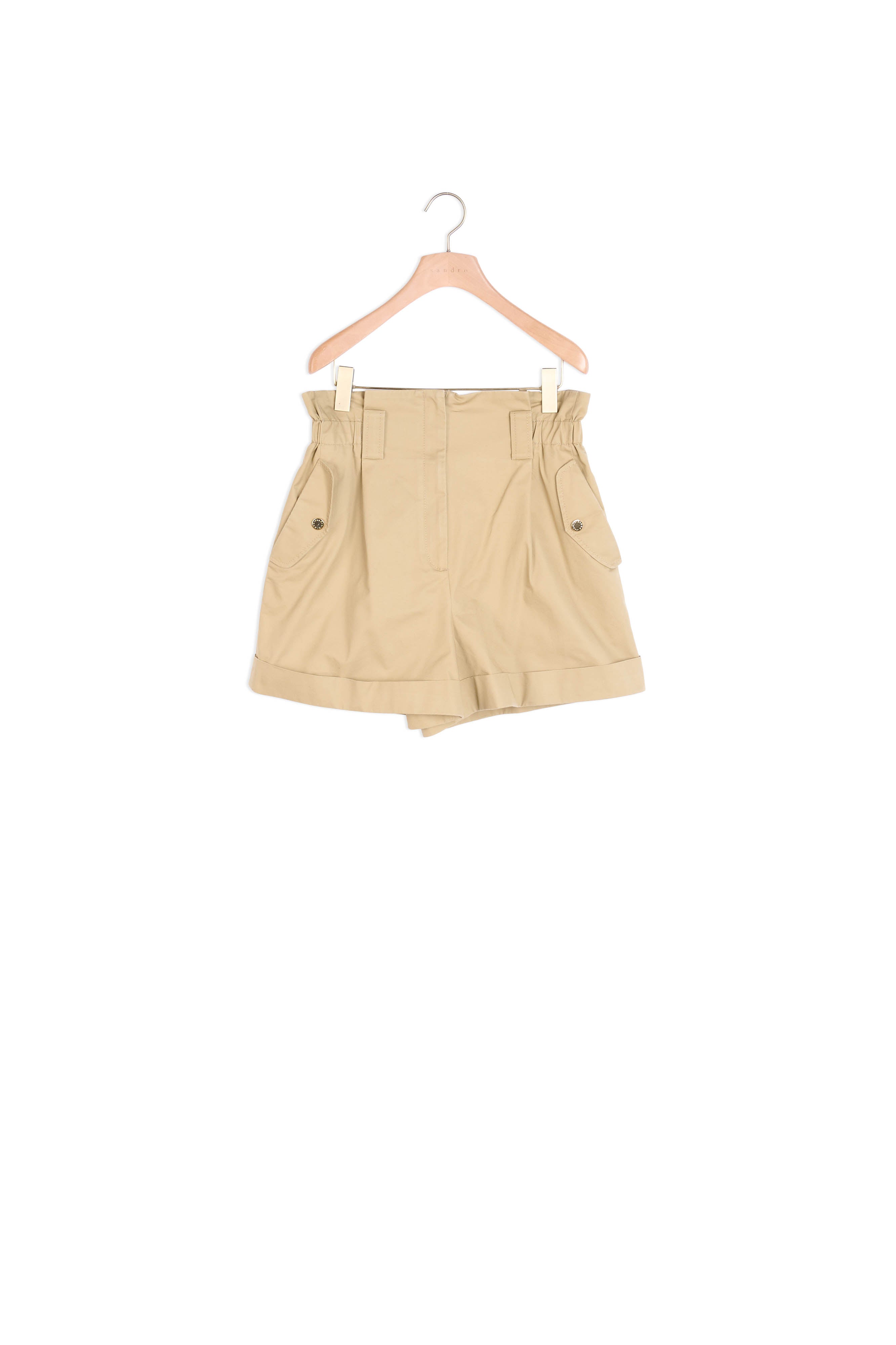 Short taille haute en coton biologique Sandro seconde main