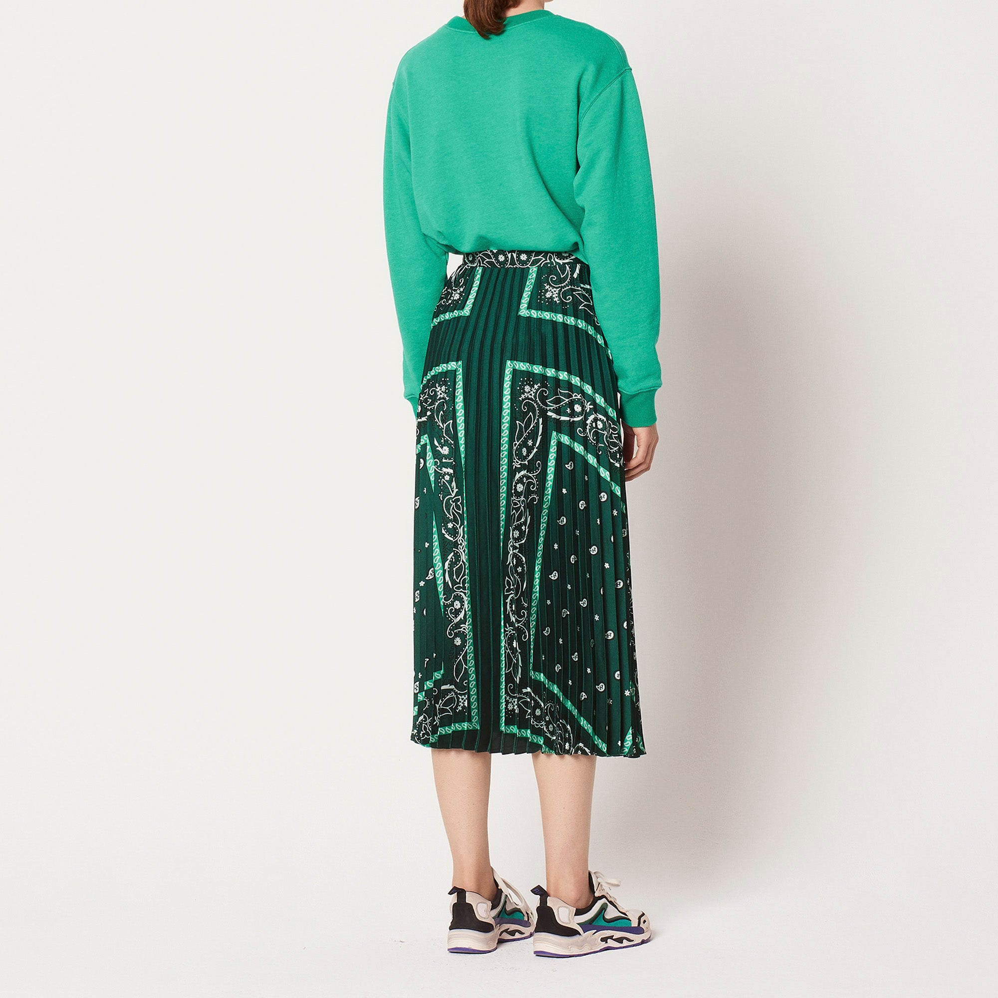 Jupe longue plissée à motif Sandro seconde main