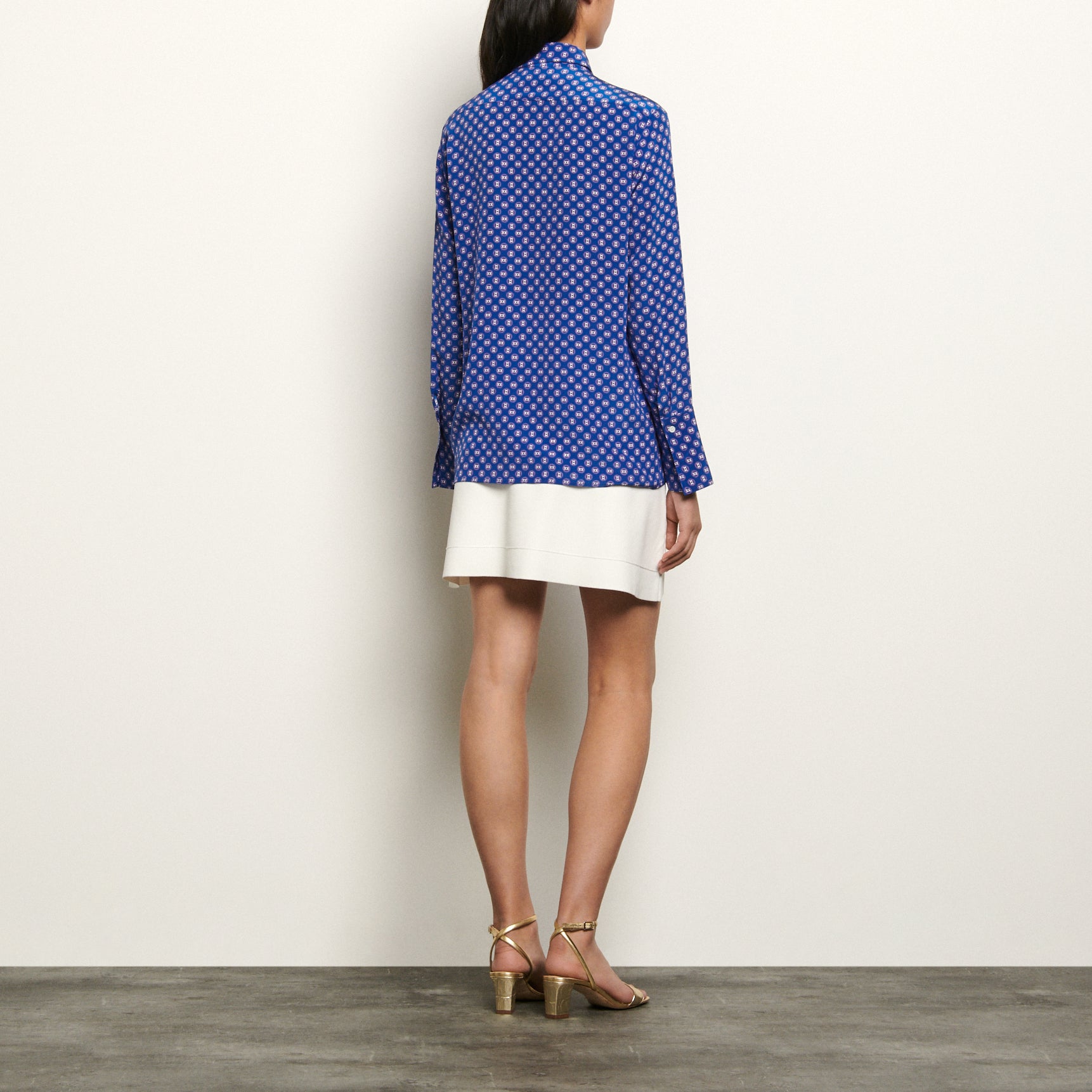 Chemise en soie imprimée Sandro seconde main