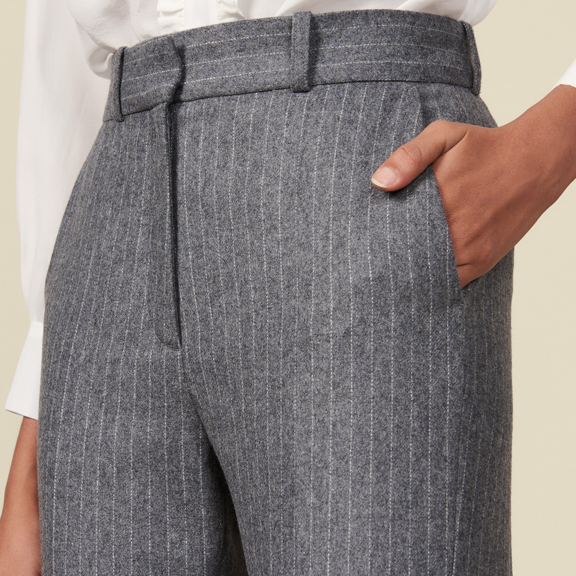 Pantalon en flanelle à rayures tennis Sandro seconde main