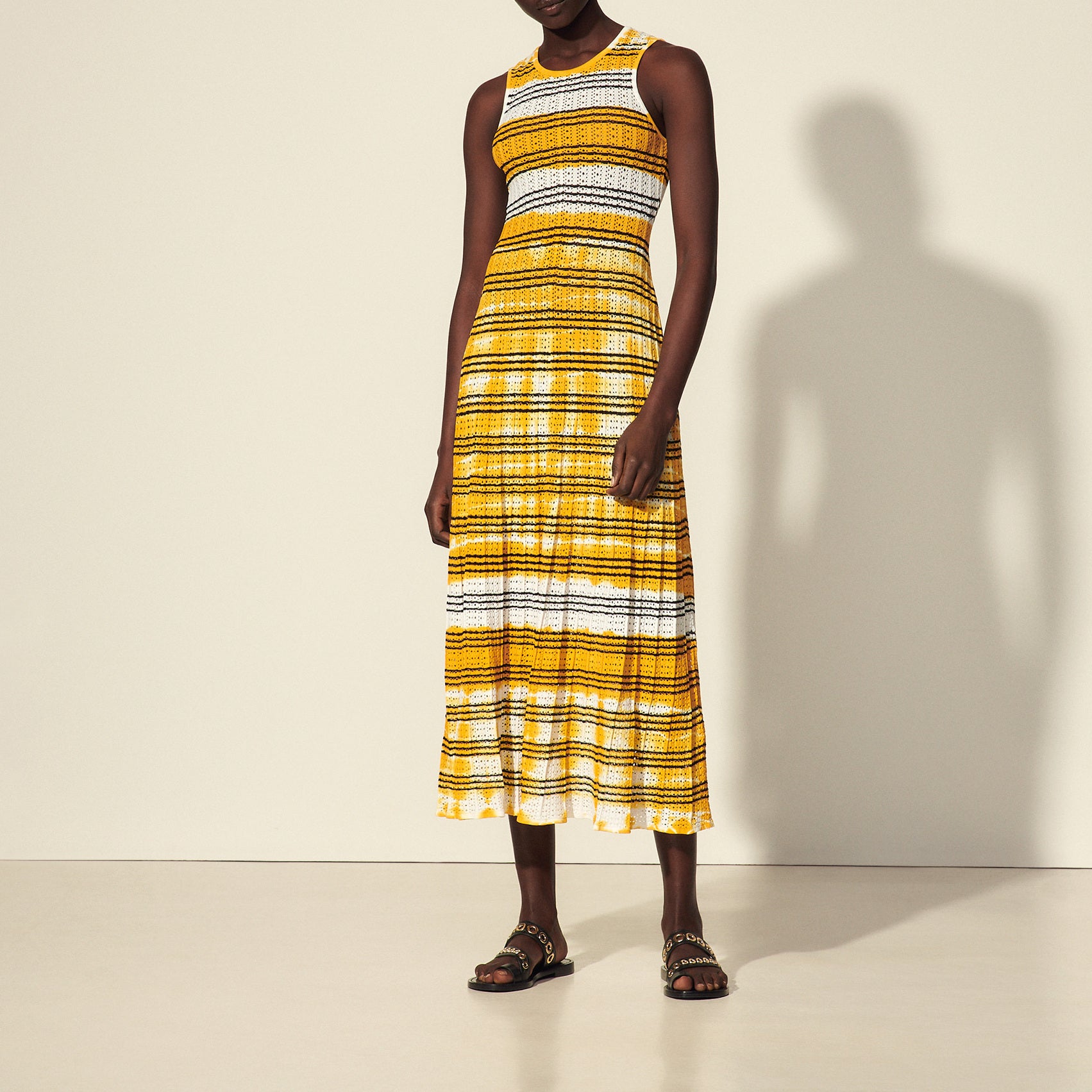 Robe longue rayée et tie & dye Sandro seconde main