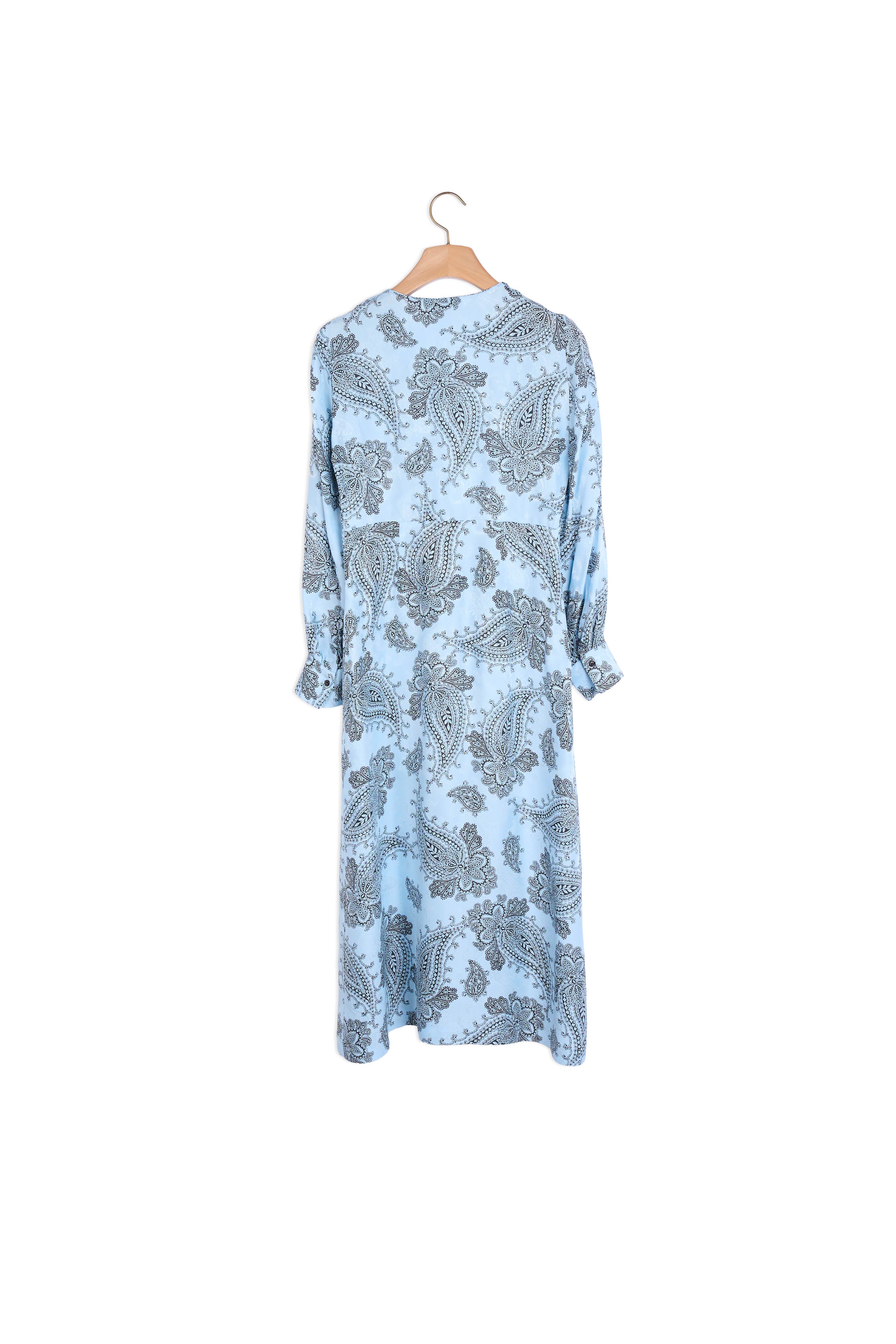 Robe midi en soie mélangée imprimée Sandro seconde main