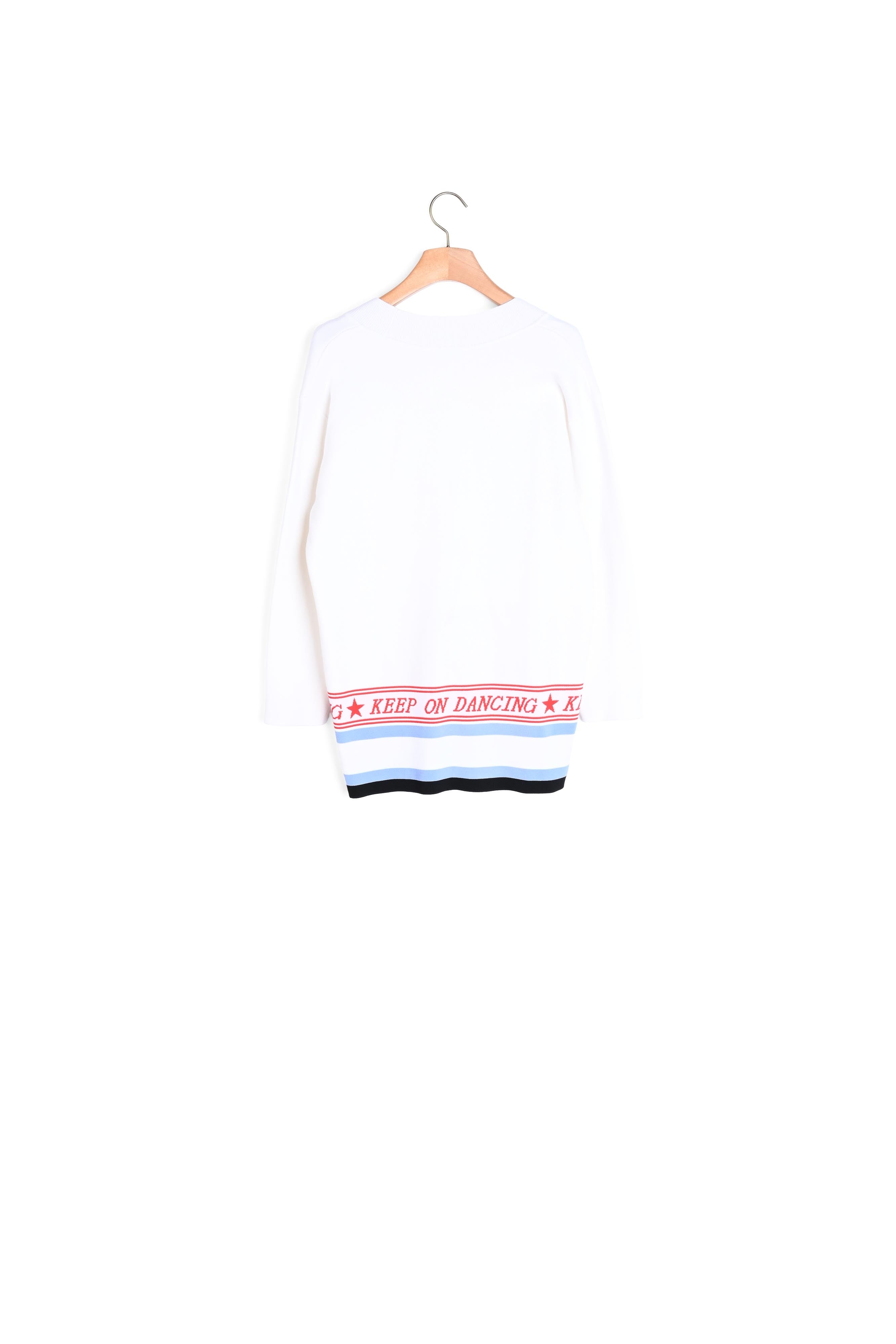 Pull col V détail jacquard Sandro seconde main