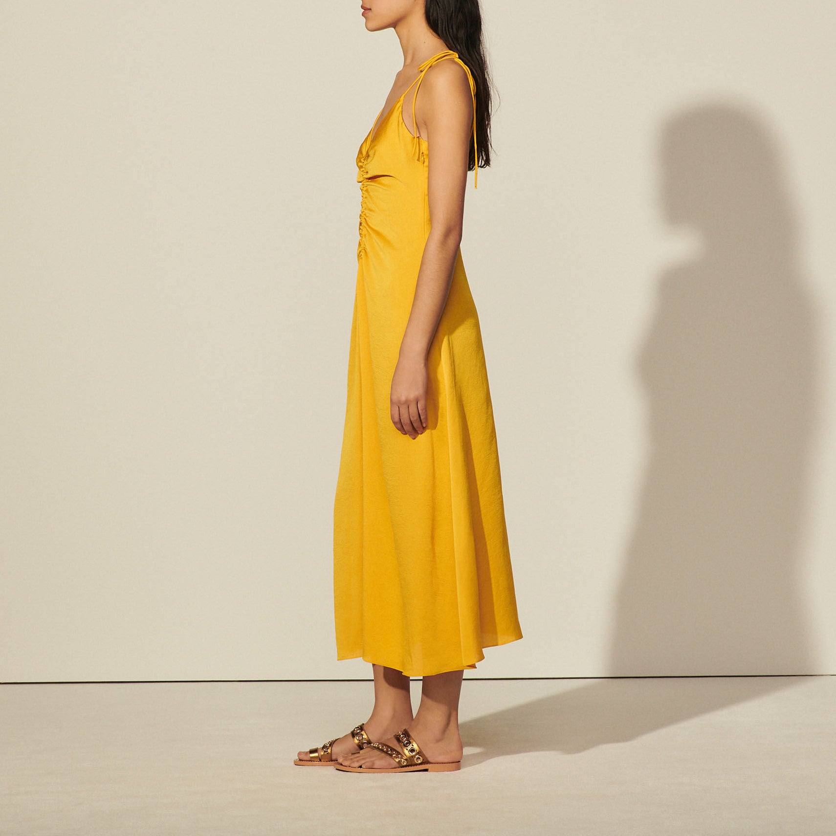 Robe longue à fines bretelles Sandro seconde main