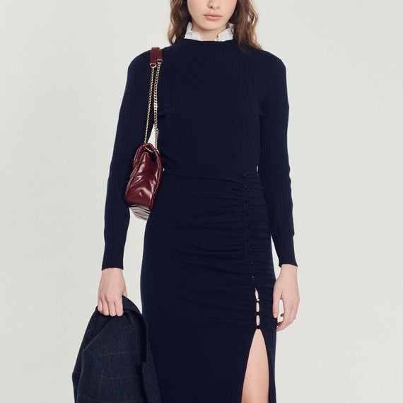 Robe longue en Maille froncée Sandro seconde main