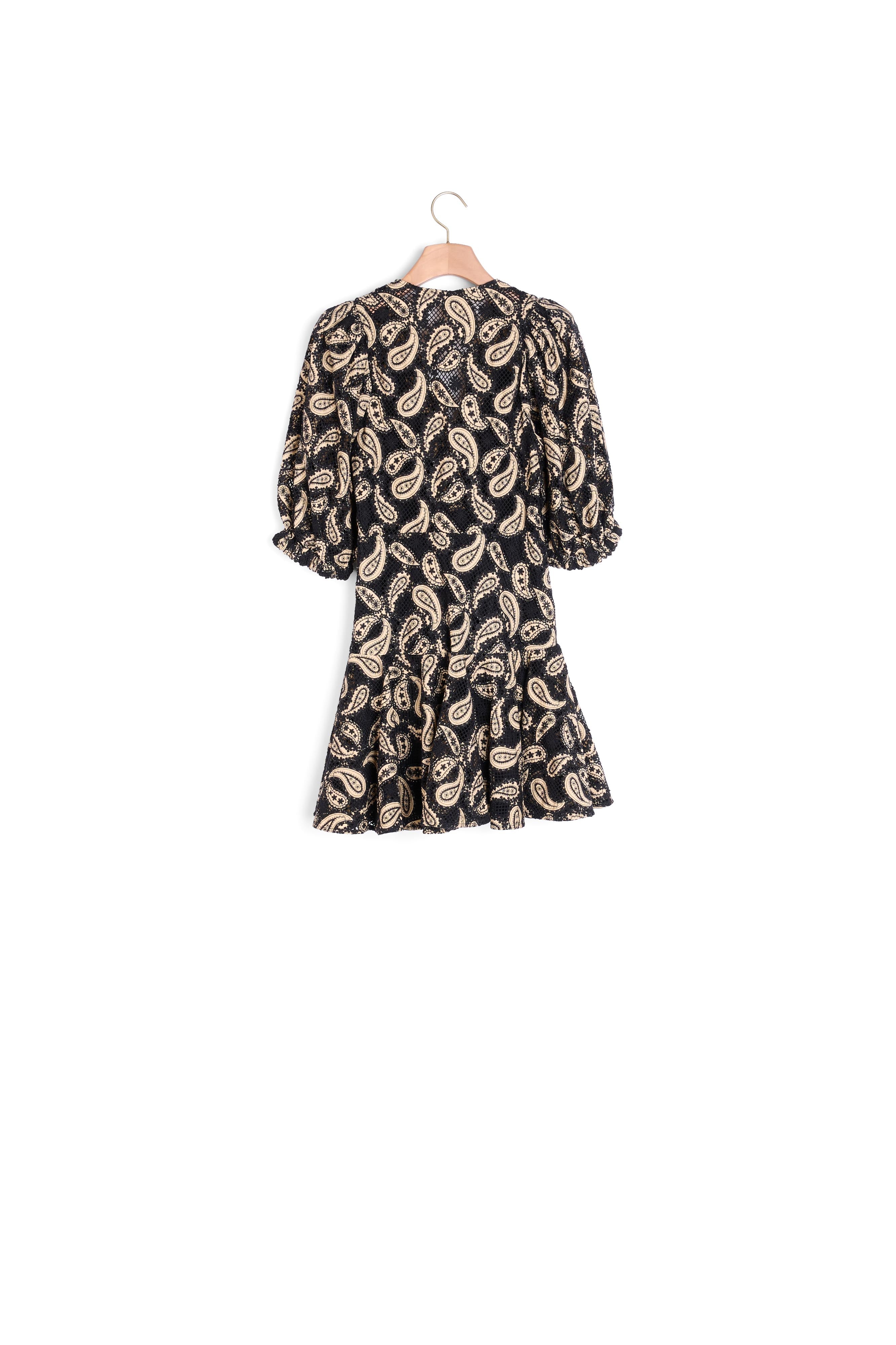 Robe courte en guipure motifs paisley Sandro seconde main