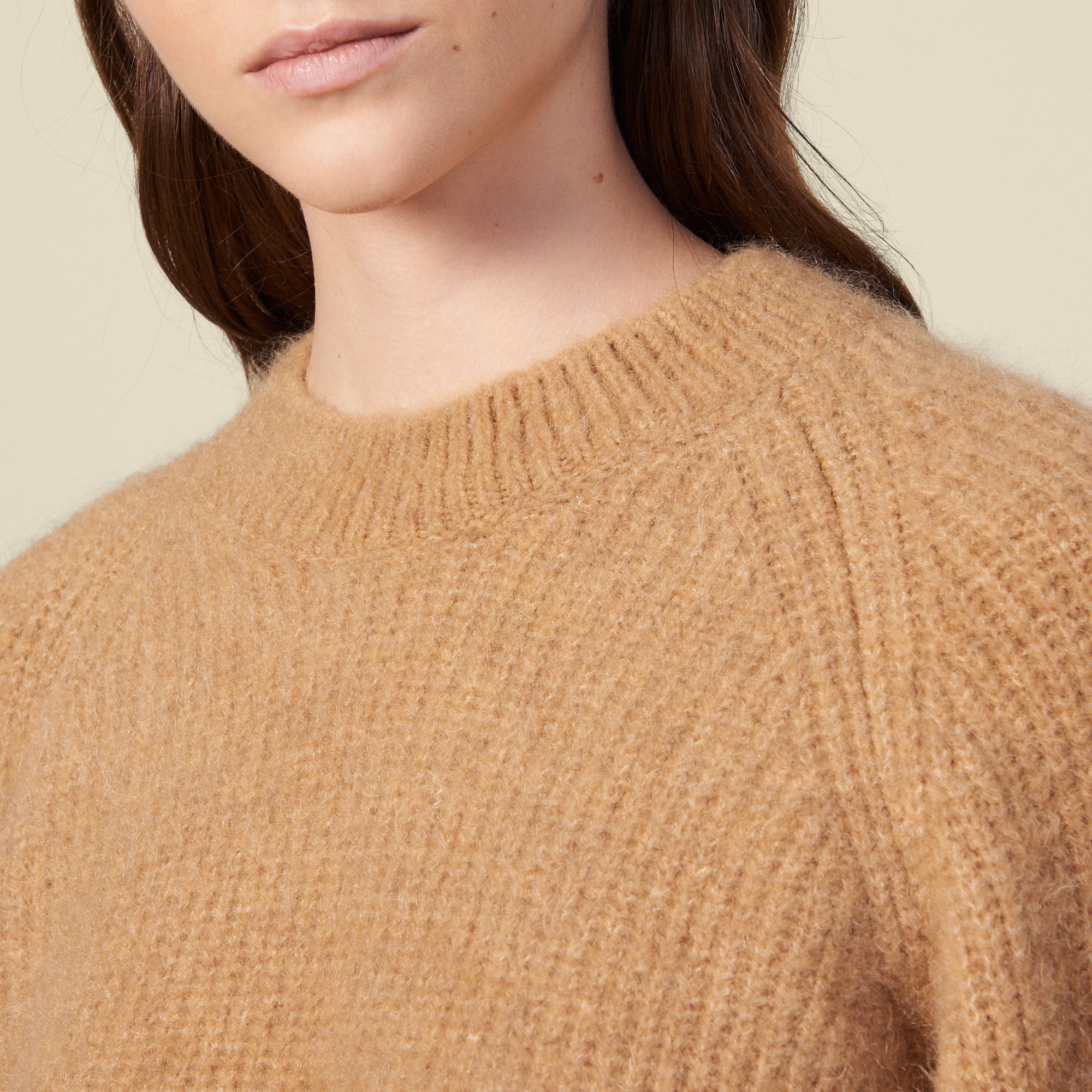 Pull col rond à manches raglans Sandro seconde main