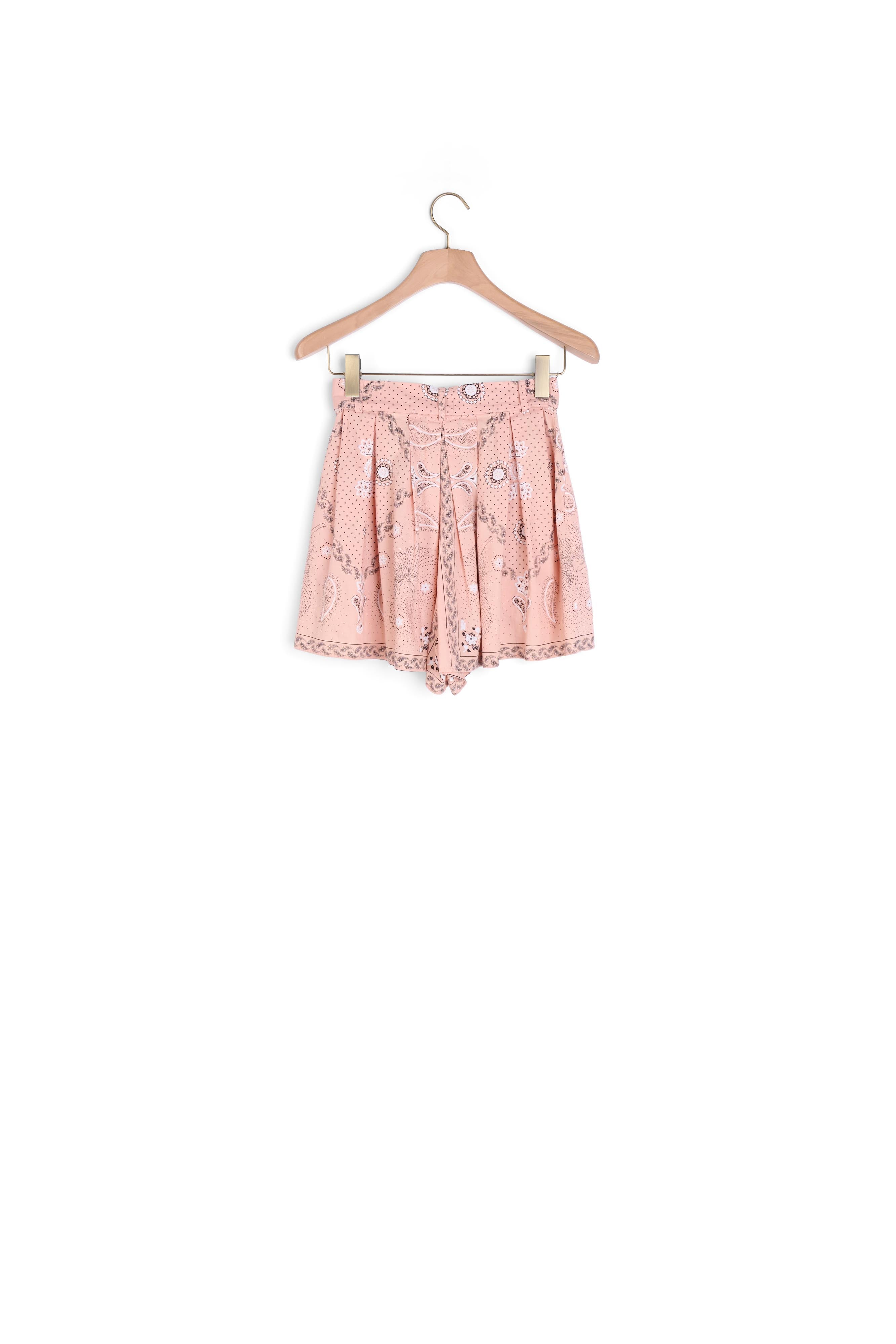 Short imprimé en lin et coton Sandro seconde main