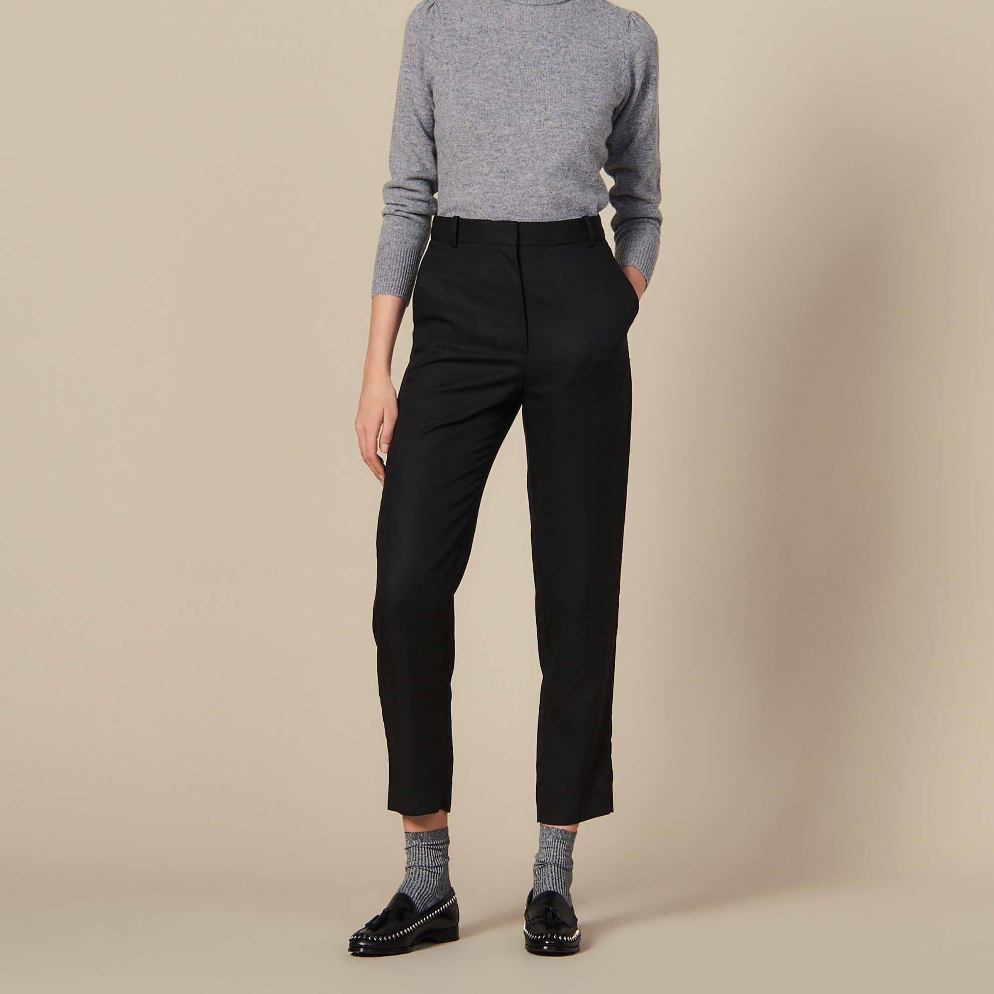 Pantalon cintré avec plis nervurés Sandro seconde main