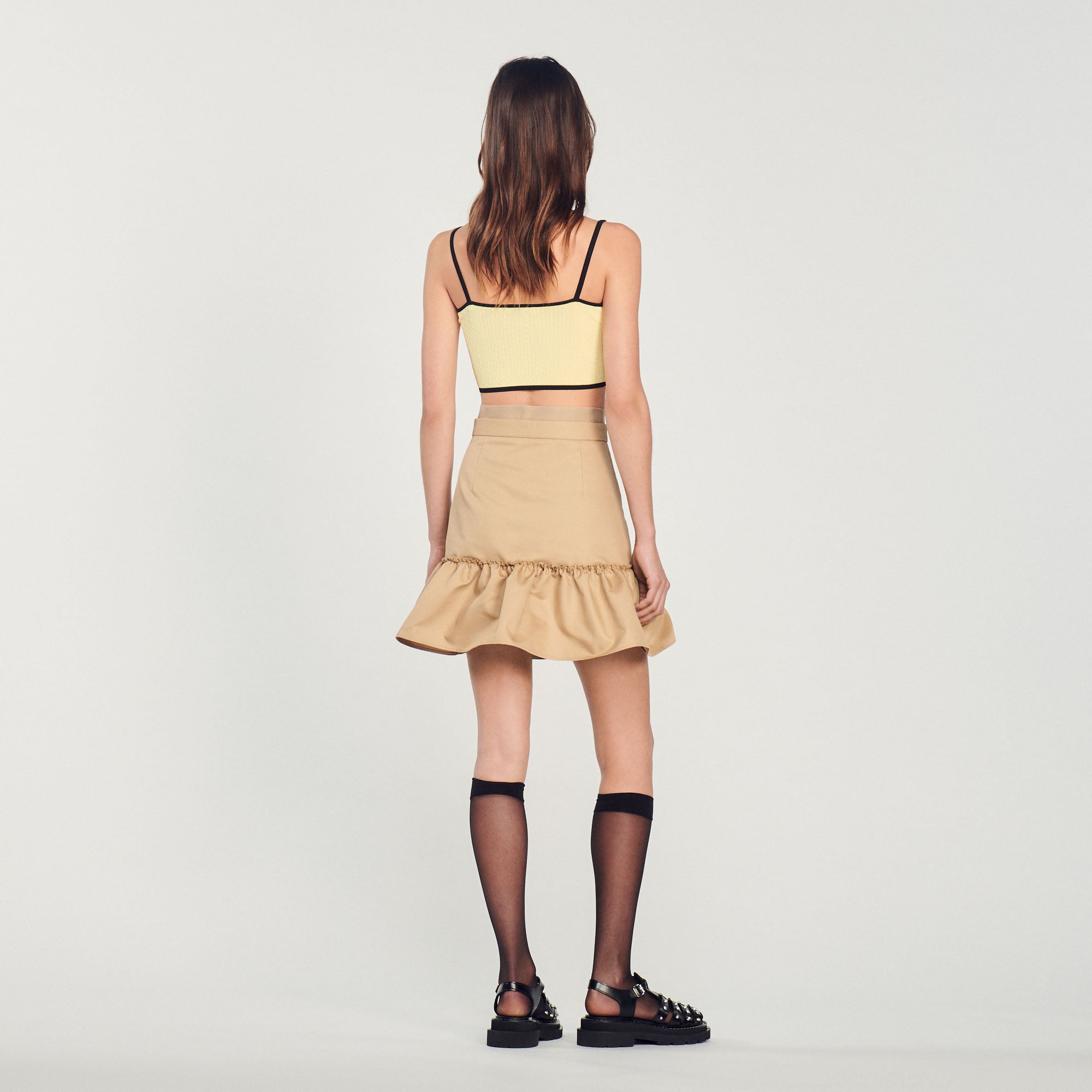 Jupe courte à volants Sandro seconde main