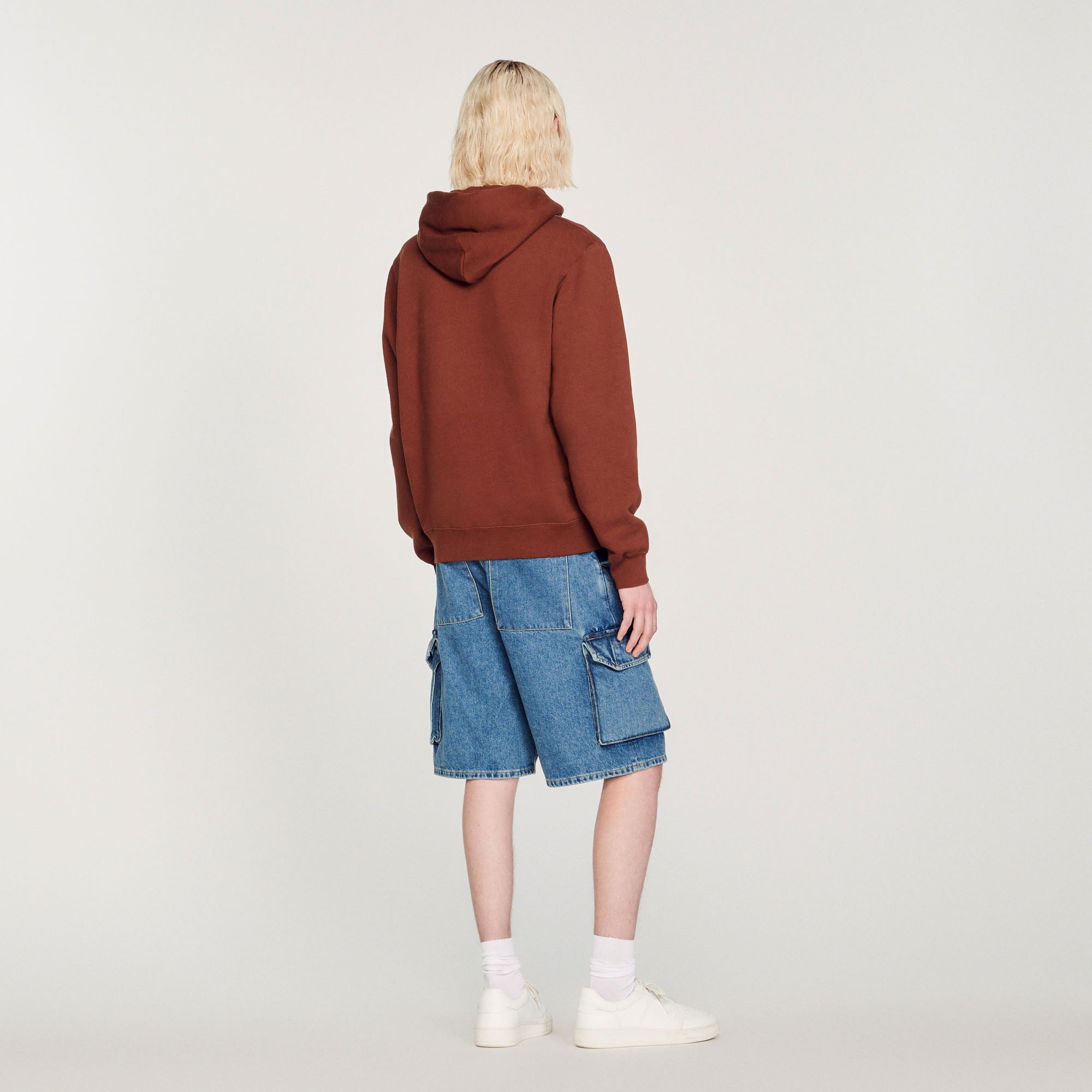 Sweat hoodie brodé Homme Sandro seconde main