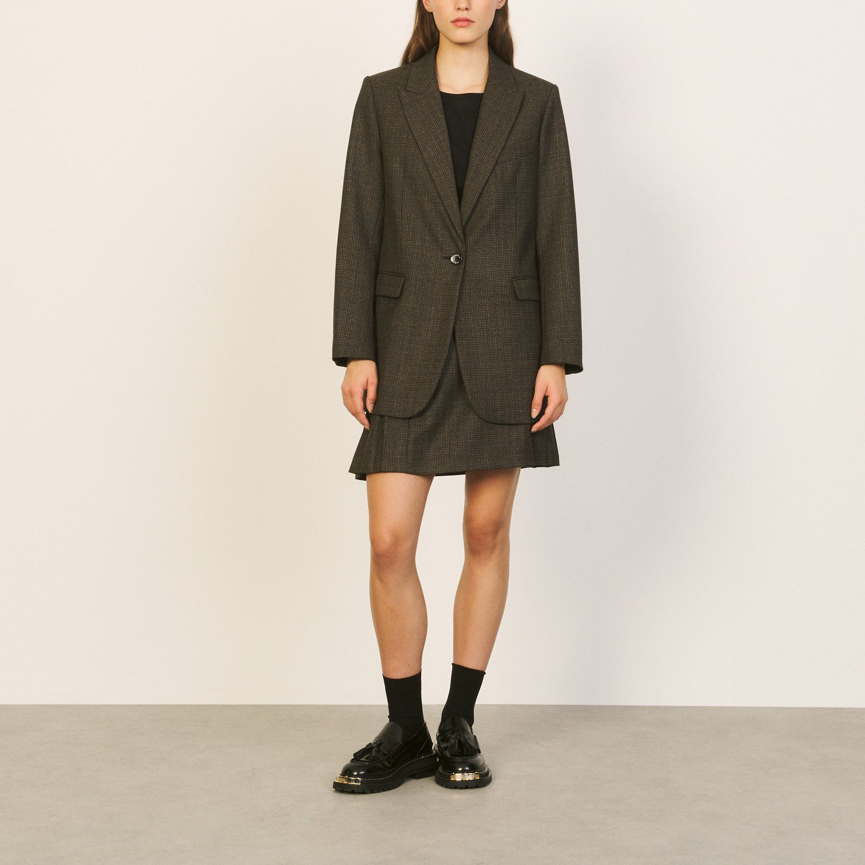 Veste Beige / Bleu Sandro seconde main