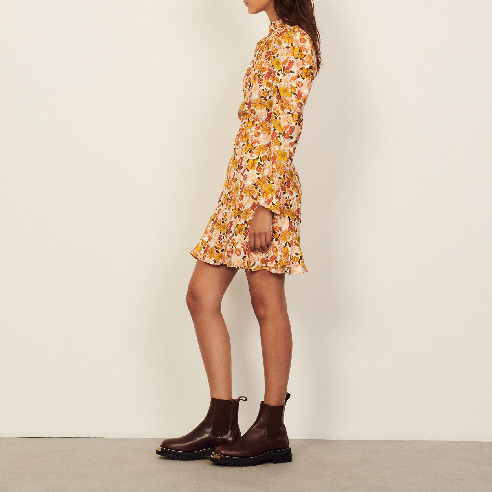 Robe courte imprimée Sandro seconde main