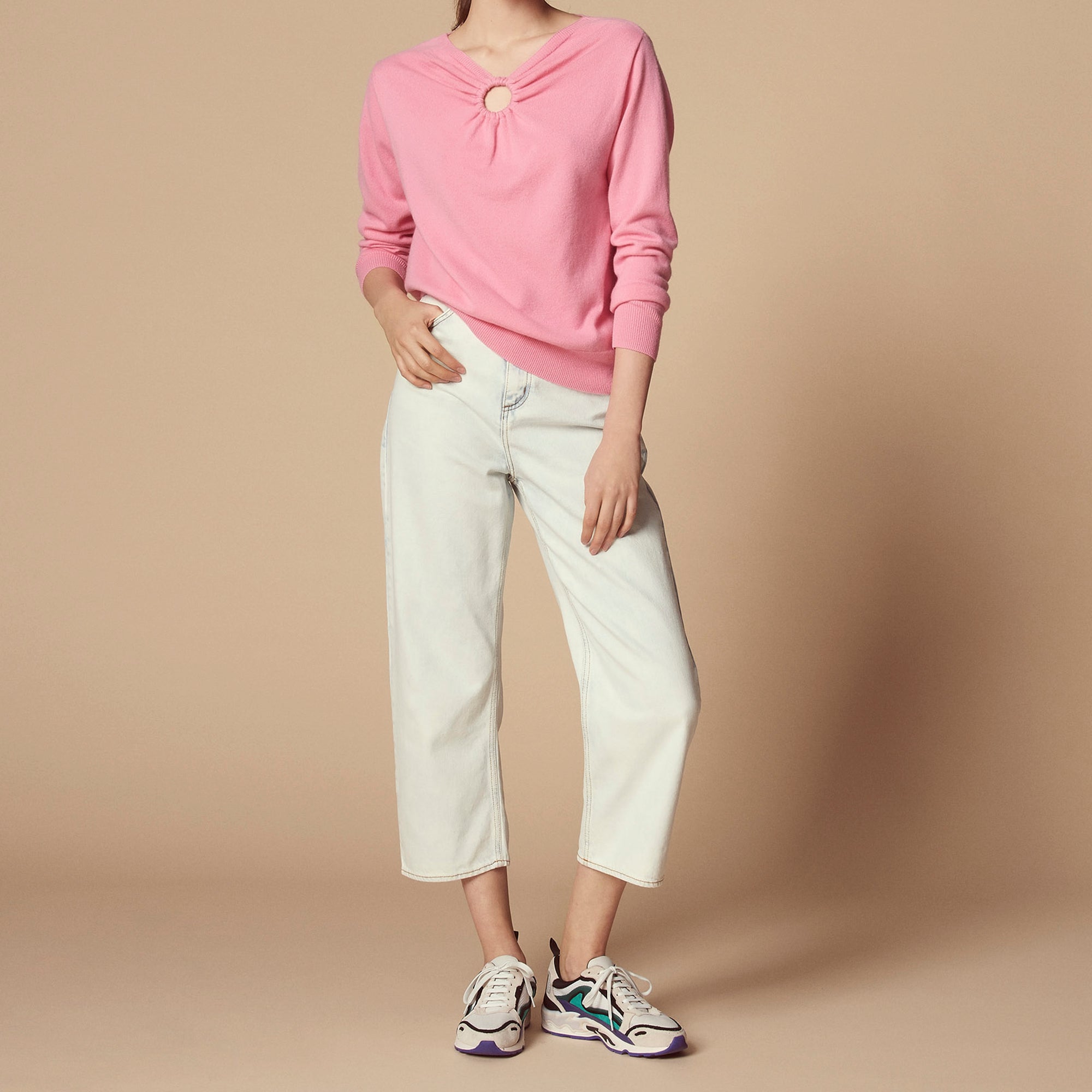 Pull laine et cachemire décolleté rond Sandro seconde main