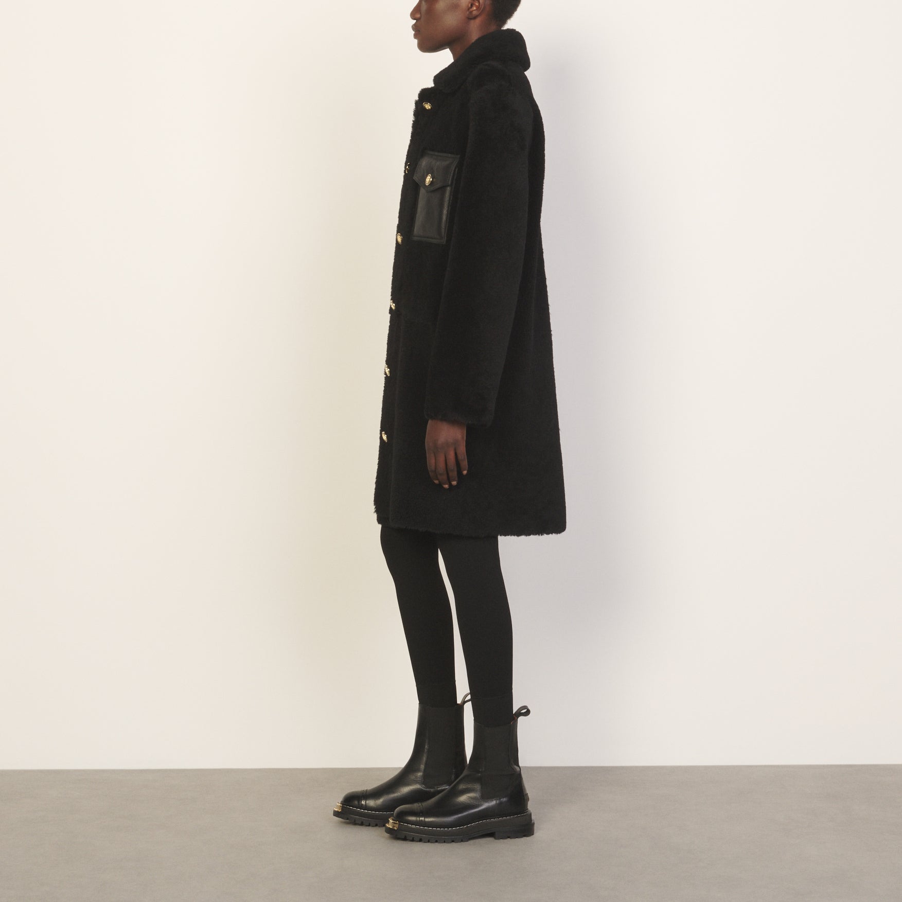 Outerwear Noir Sandro seconde main