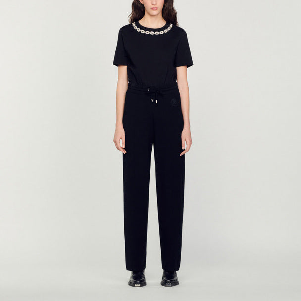 Pantalon oversize en Maille Sandro seconde main