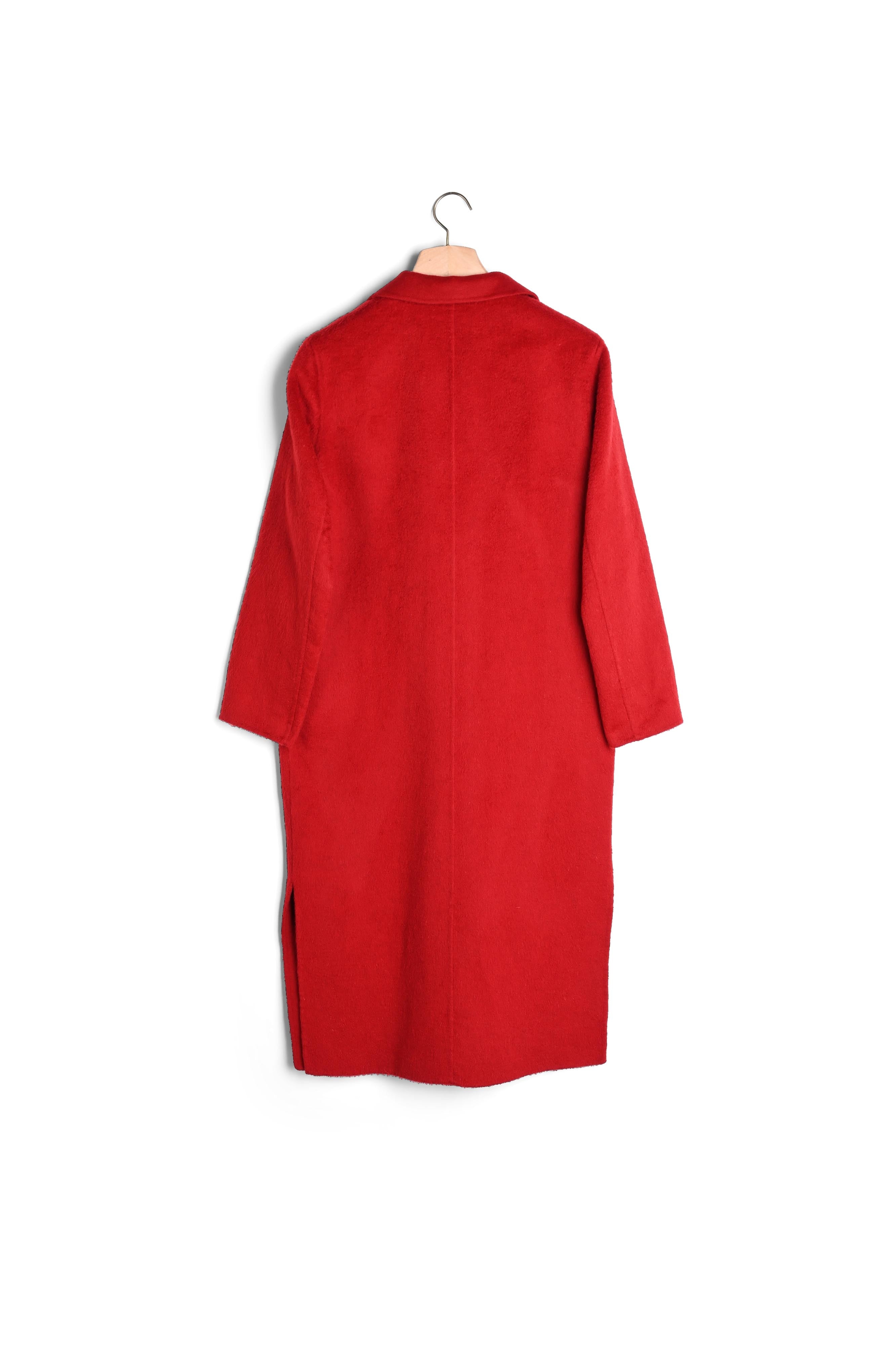 Manteau laine et coton effet feutré Sandro seconde main