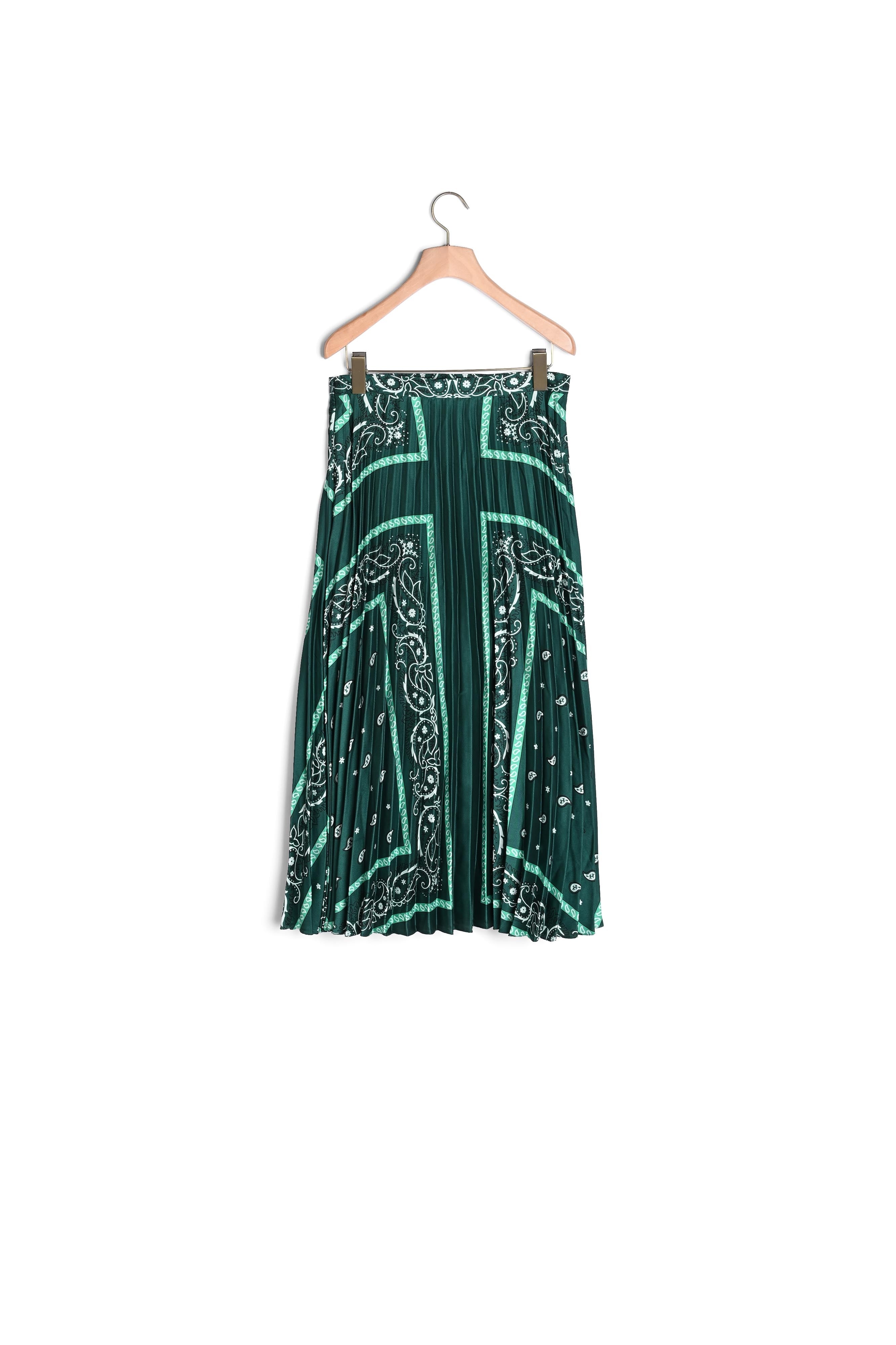 Jupe longue plissée à motif Sandro seconde main