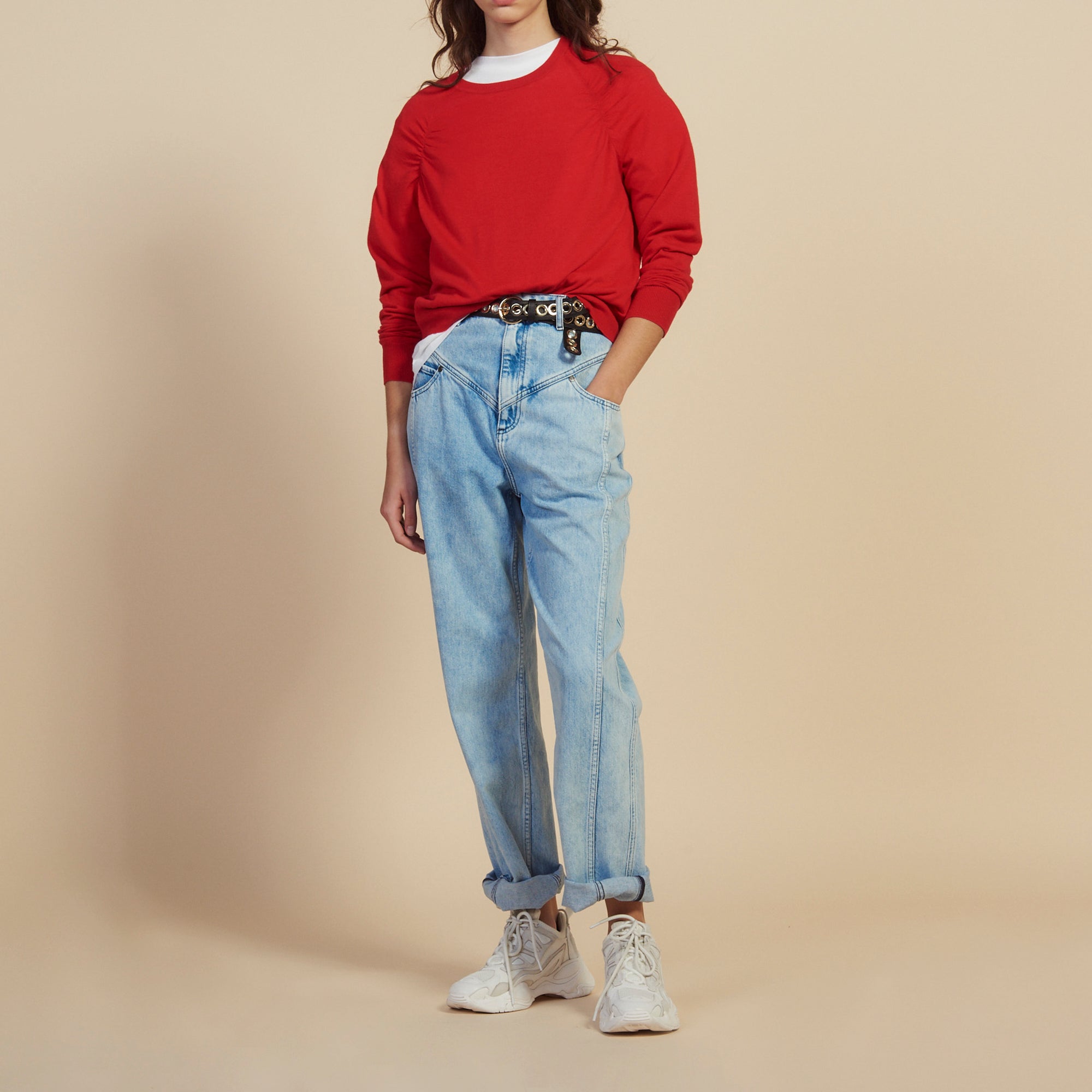Pull manches longues en laine Sandro seconde main