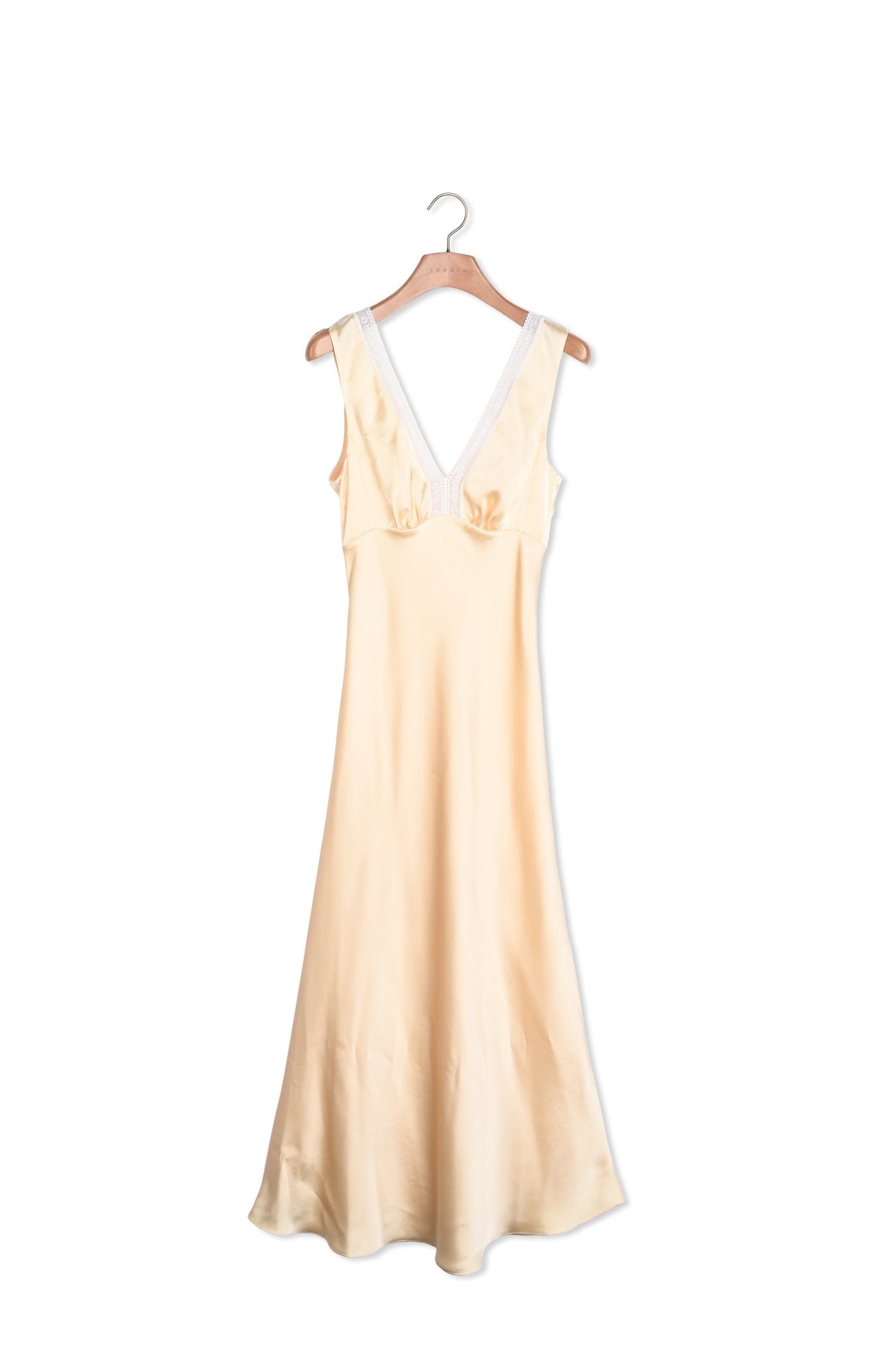 Robe longue satinée Sandro seconde main