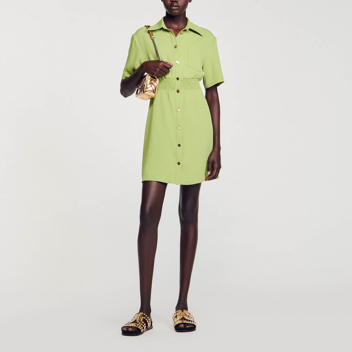 Robe courte boutonnée Sandro seconde main