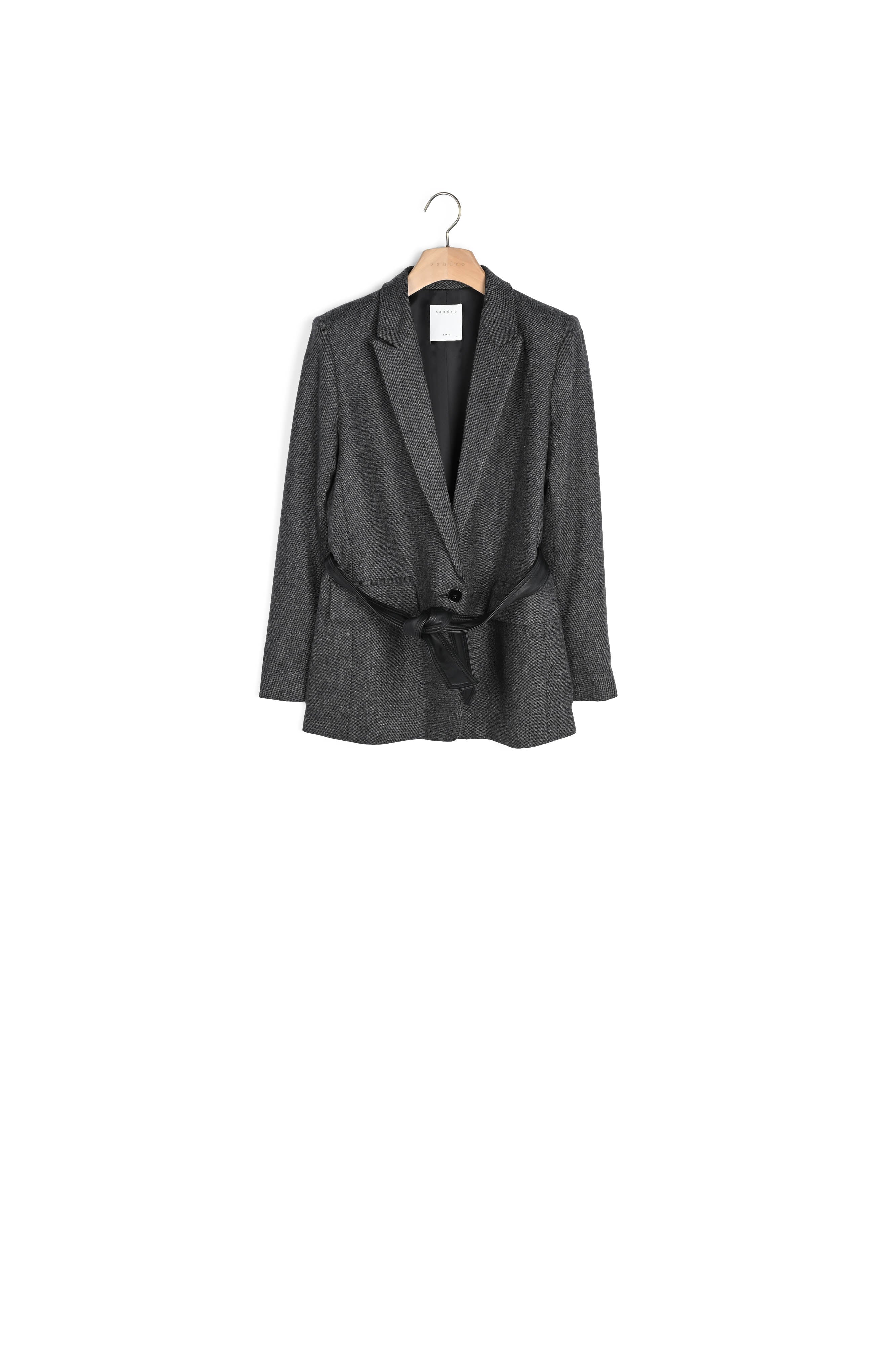 VESTE Gris Foncé Sandro seconde main
