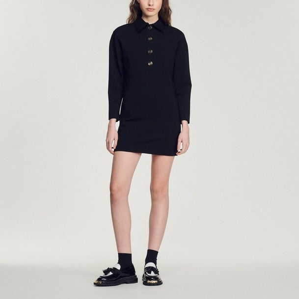 Robe courte à col Chemise Sandro seconde main