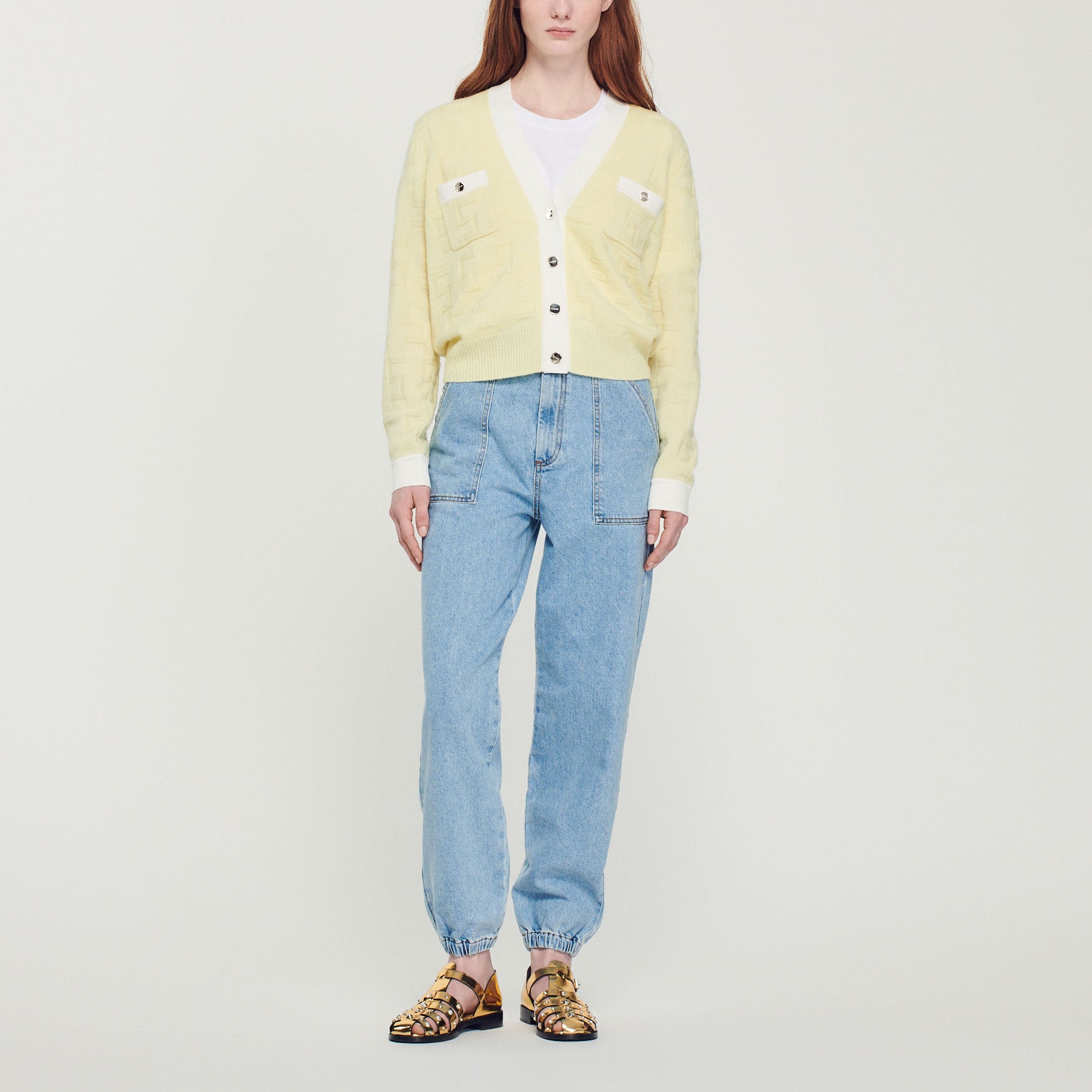 Cardigan bicolore Sandro seconde main