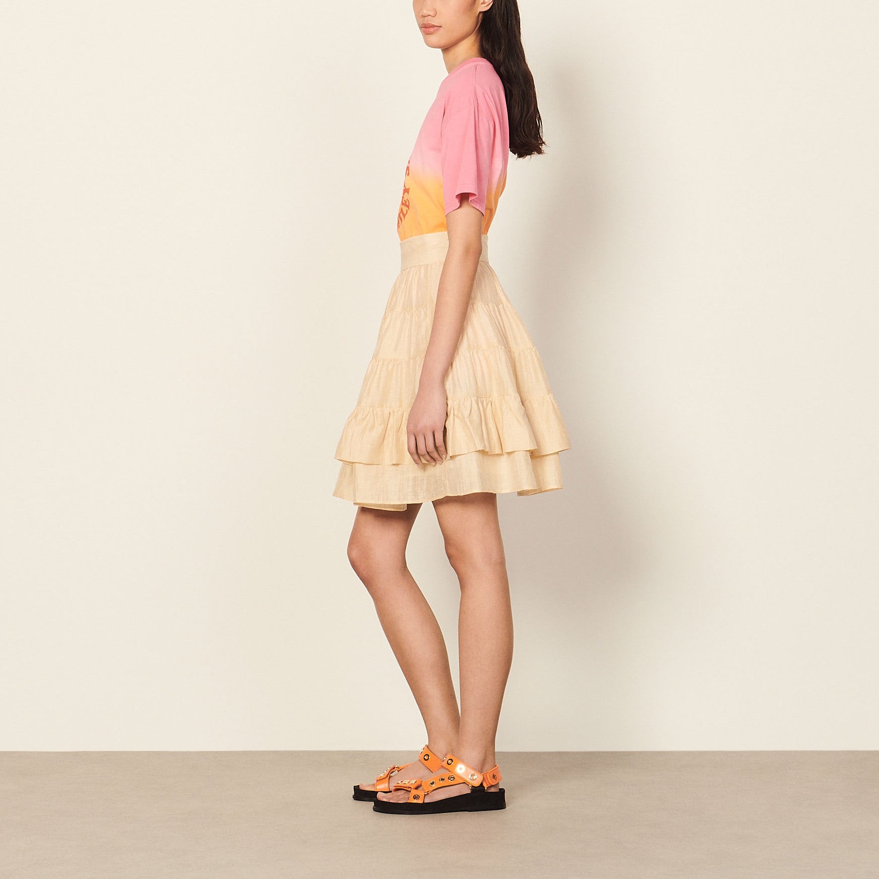 Jupe courte à volants Sandro seconde main