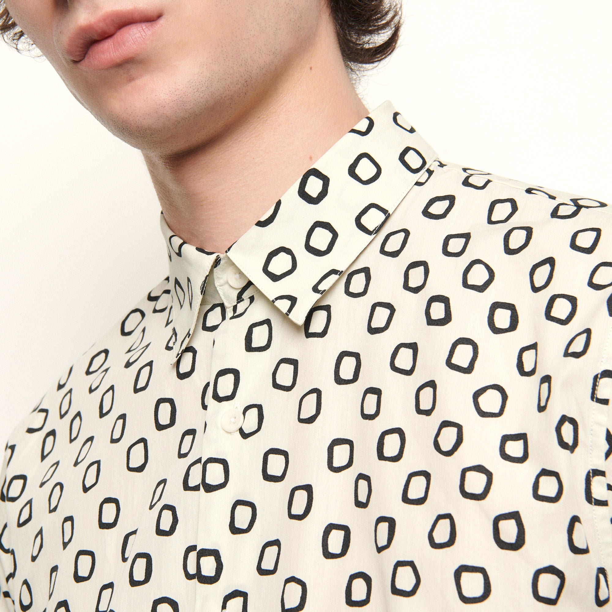 Chemise en coton imprimé Sandro seconde main