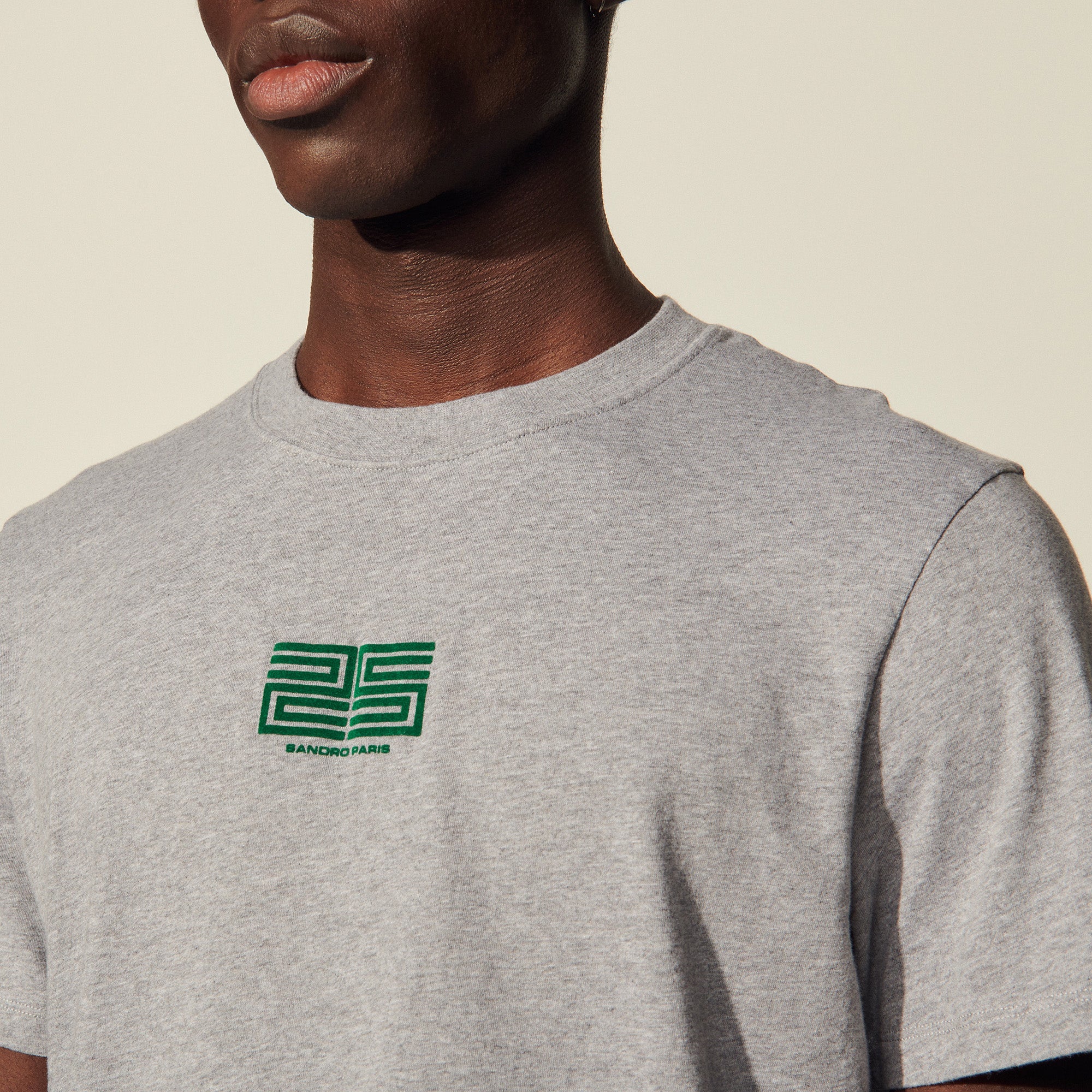 T-shirt en coton avec flocage Sandro seconde main